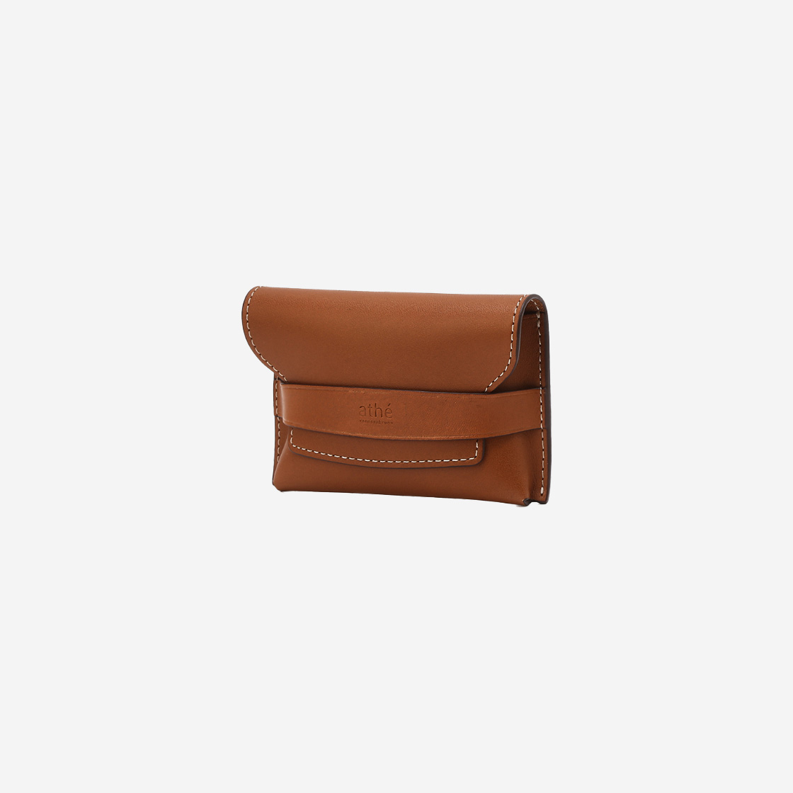 【ATHE VANESSABRUNO】Vegetable Accordion Card Wallet_4colors 아떼바네사브루노 베지터블 레더 플랩 카드지갑 브라운 | Athe