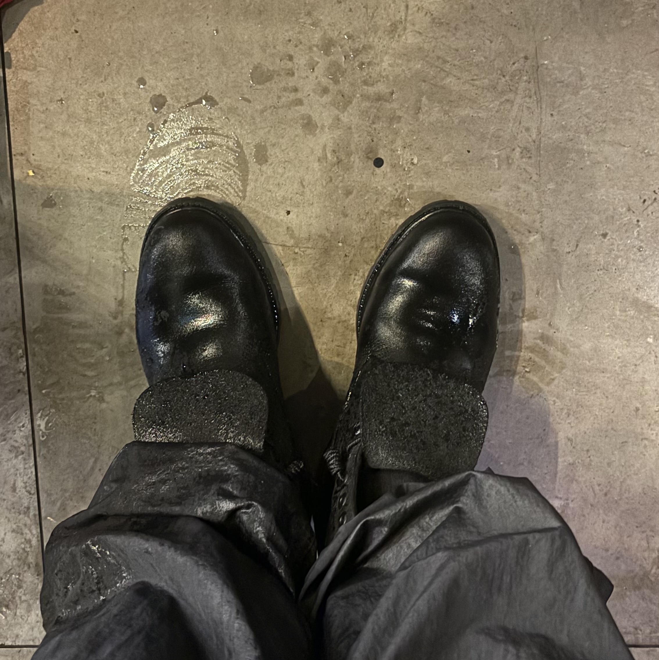 Timberland Premium 6 inch Waterproof Boot Black Nubuck - Wide 착용 스타일