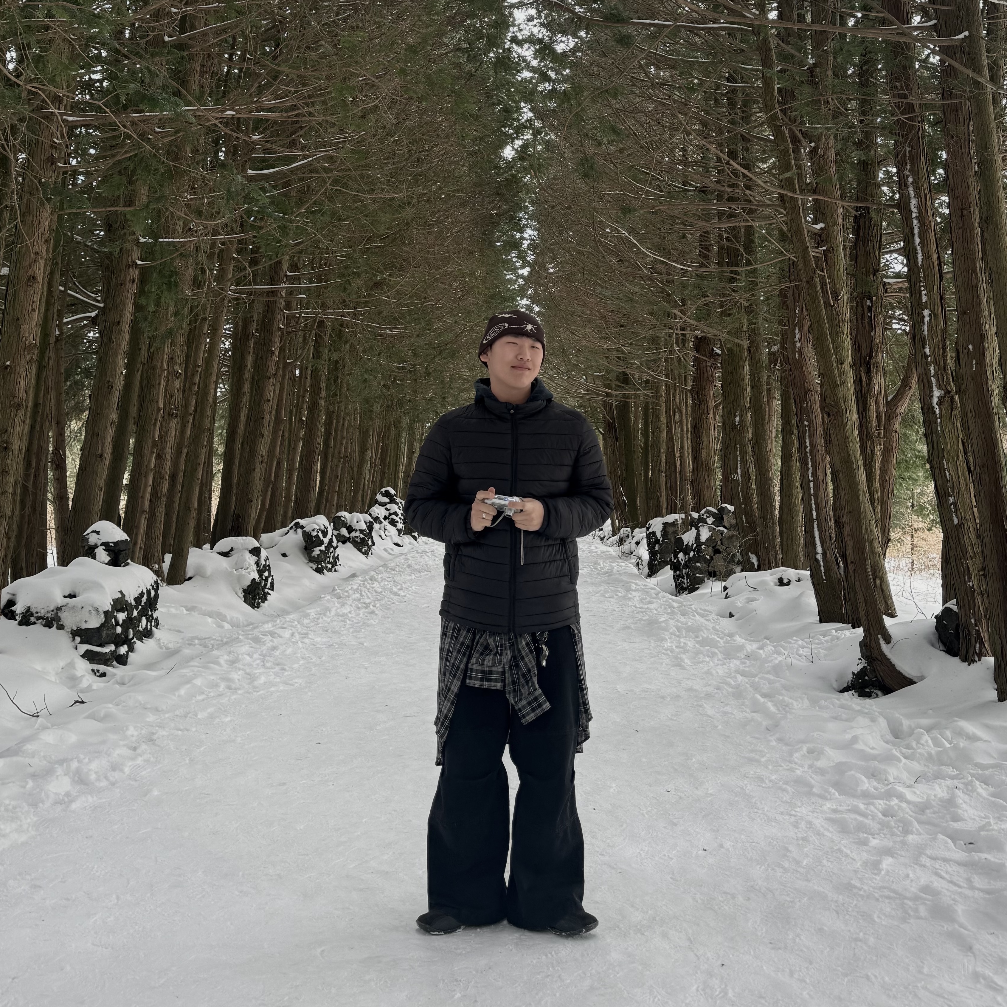Pemont Square Black, DIVEIN Vern Washed Pants Black 착용 스타일