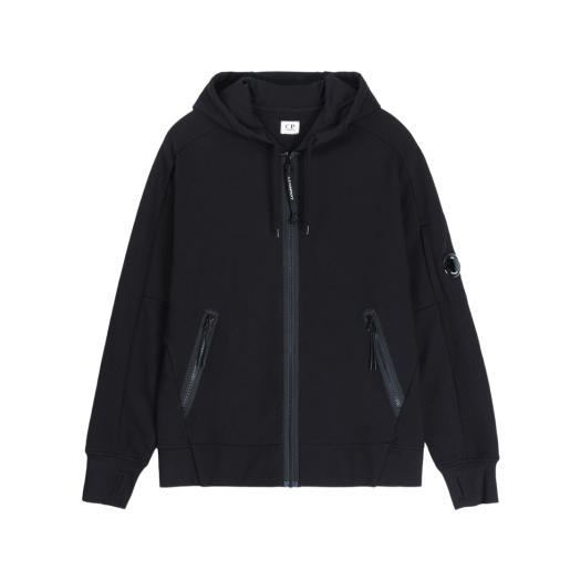 C.P. Company Hood Zip Up Black - 25SS