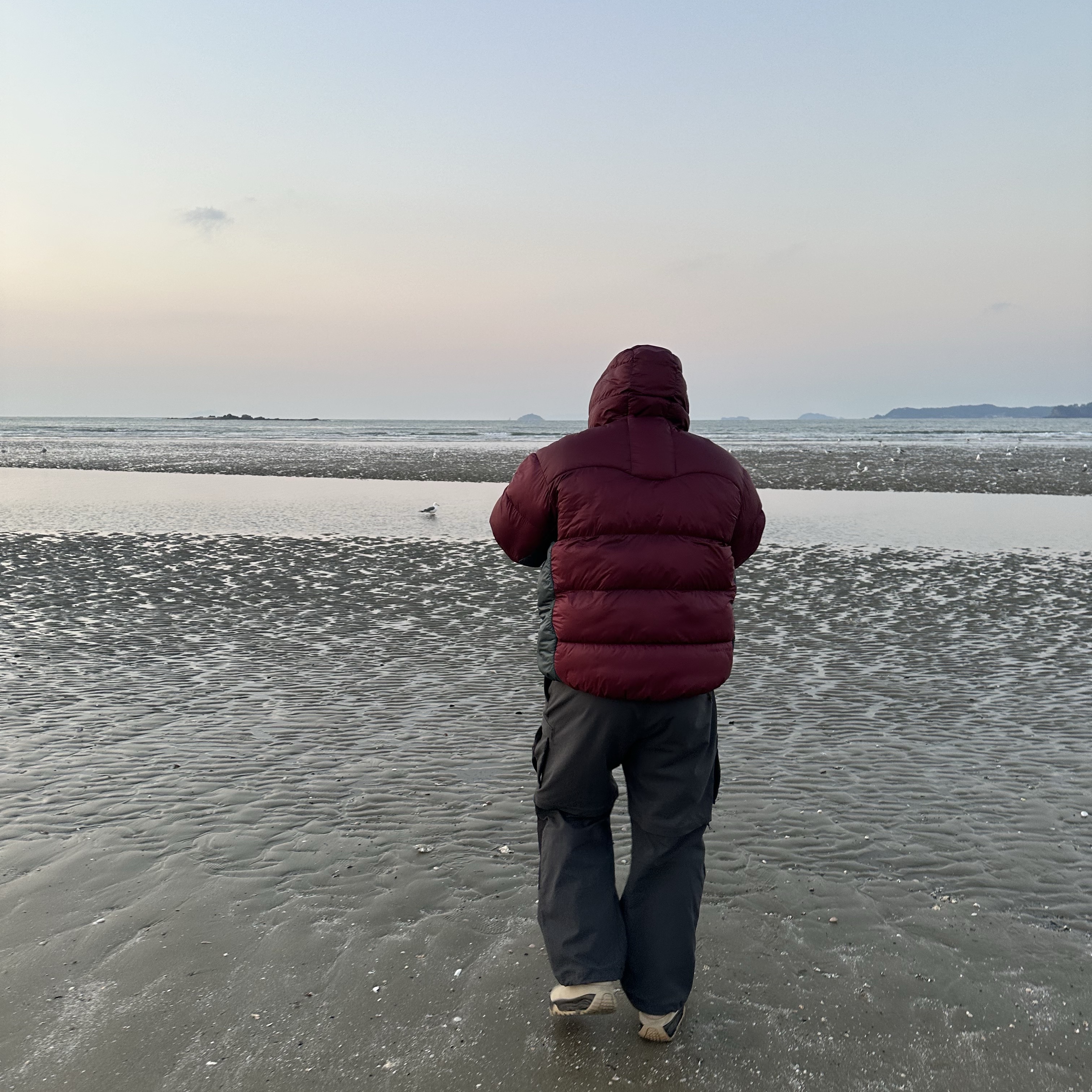 Nike ACG Therma-Fit ADV Lunar Lake Puffer Jacket Night Maroon - US/EU, Nike ACG Rufus Limestone and Black 착용 스타일 - 2