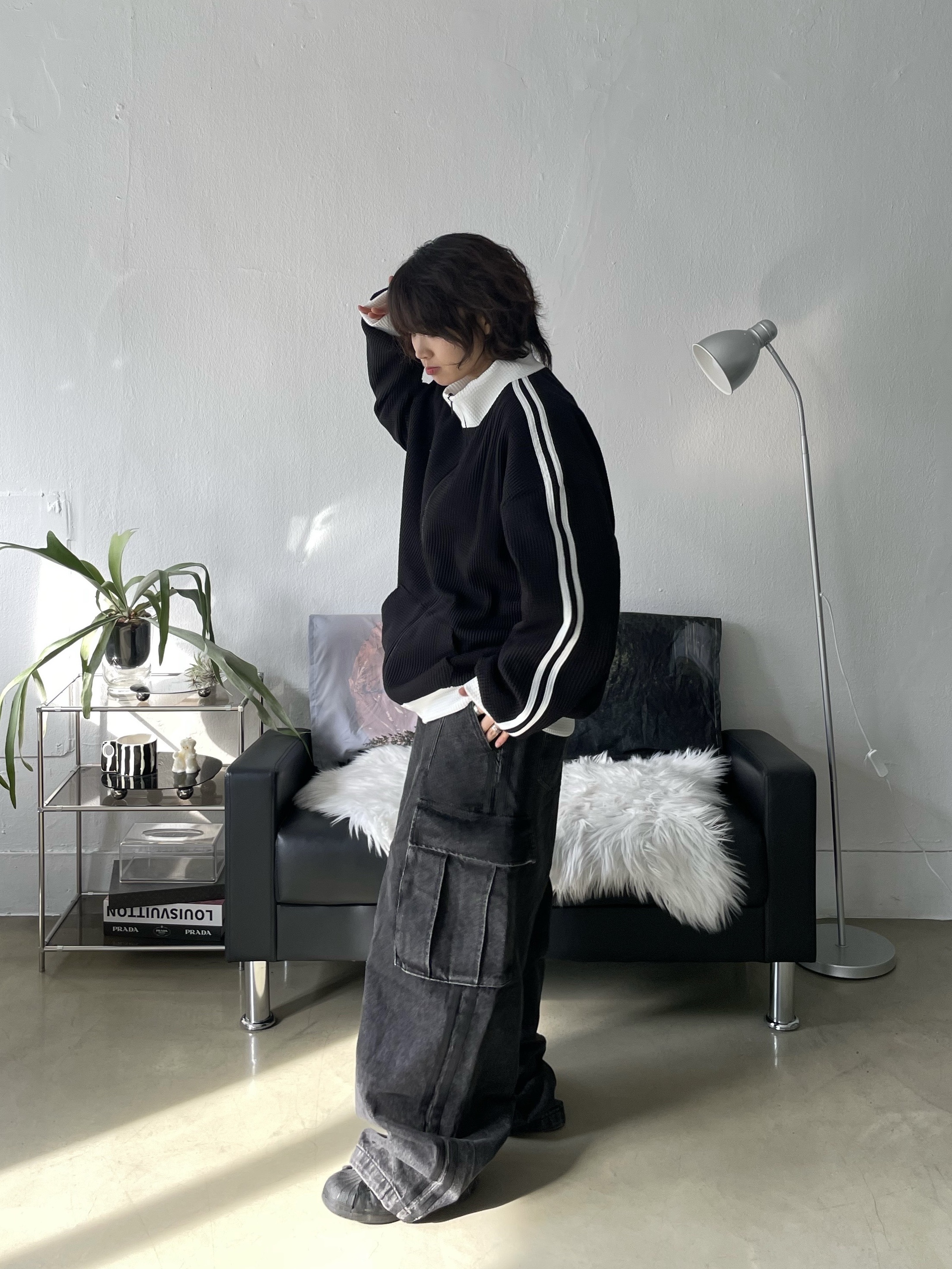 Adidas Superstar Core Black White, Supreme Pigment Canvas S Logo 6-Panel Black - 23SS 착용 스타일 - 5