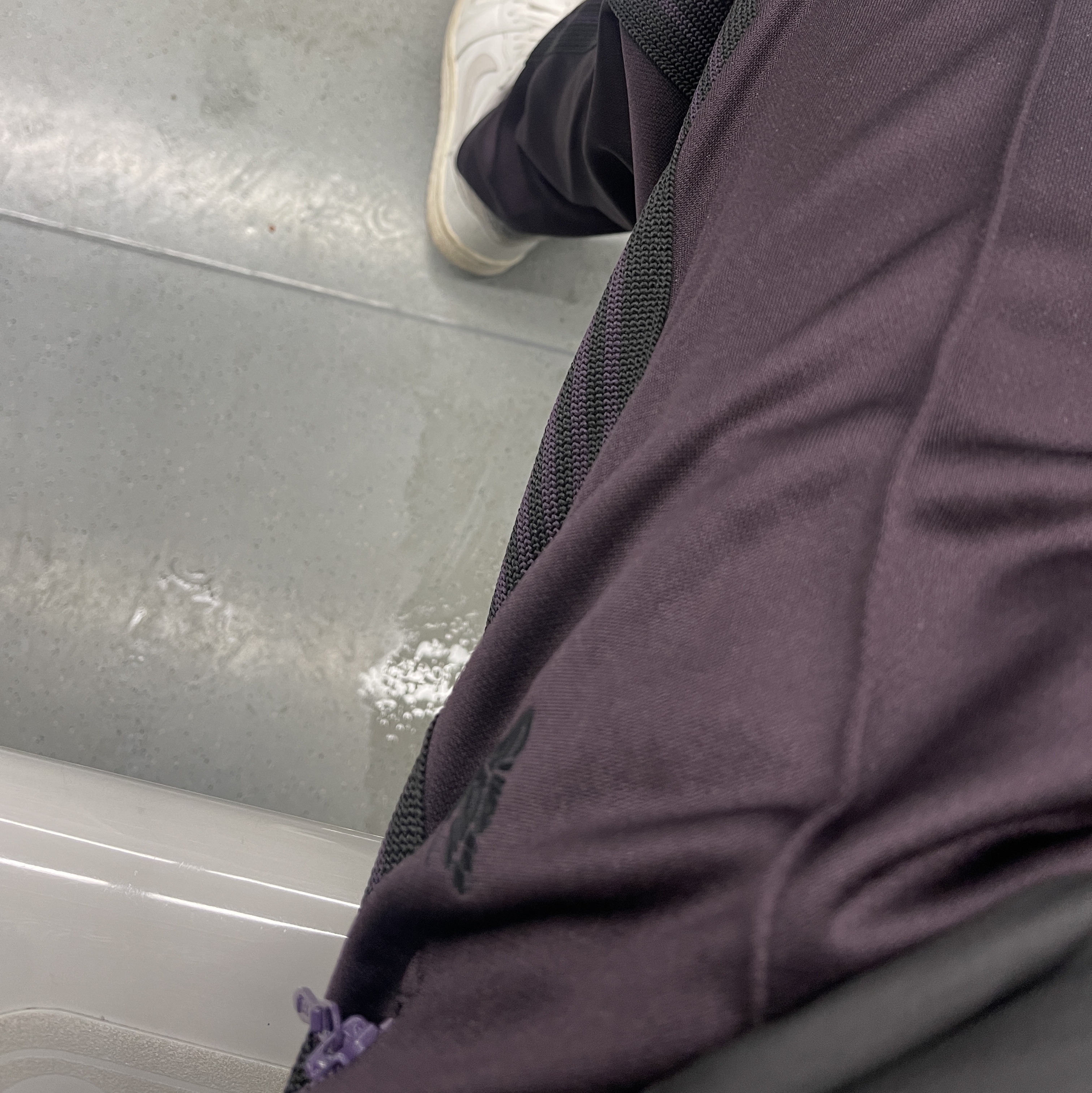 Needles Poly Smooth Track Pants Dark Purple 착용 스타일