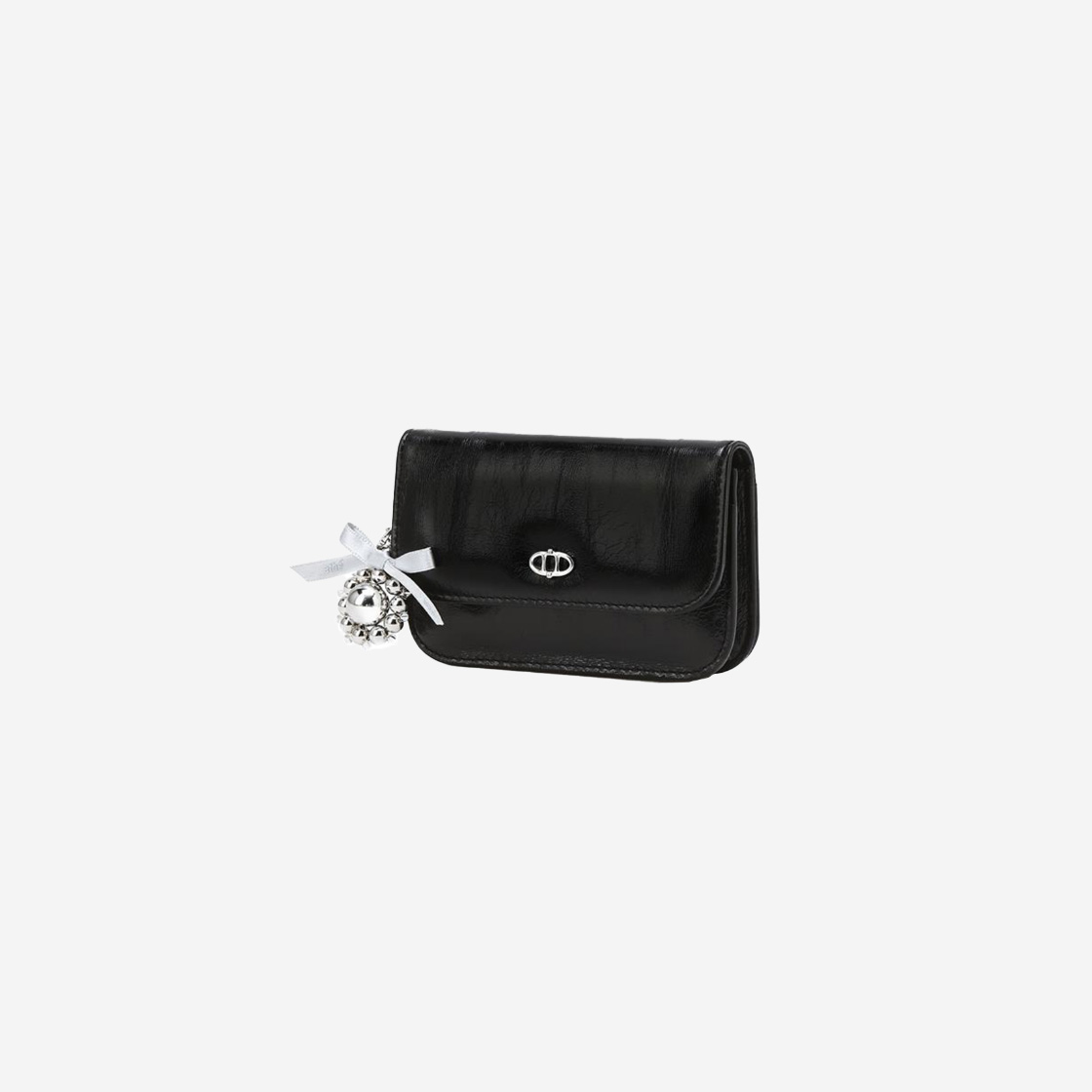 折りたたみ財布 [ATHE VANESSABRUNO] CLASSIC DOUBLE A 3-TIER CARD WALLET BK 아떼바네사브루노 램스킨 쁘띠 더블에이 카드지갑 블랙 | Athe