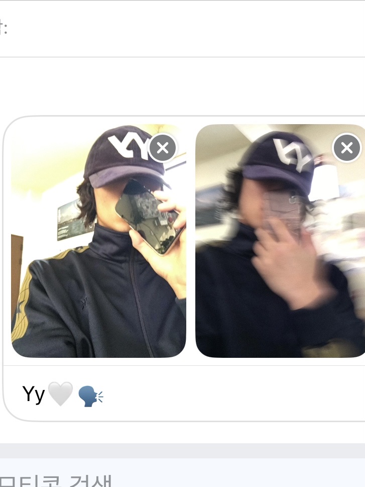 Open Yy Velvet Ball Cap Navy 착용 스타일 - 3