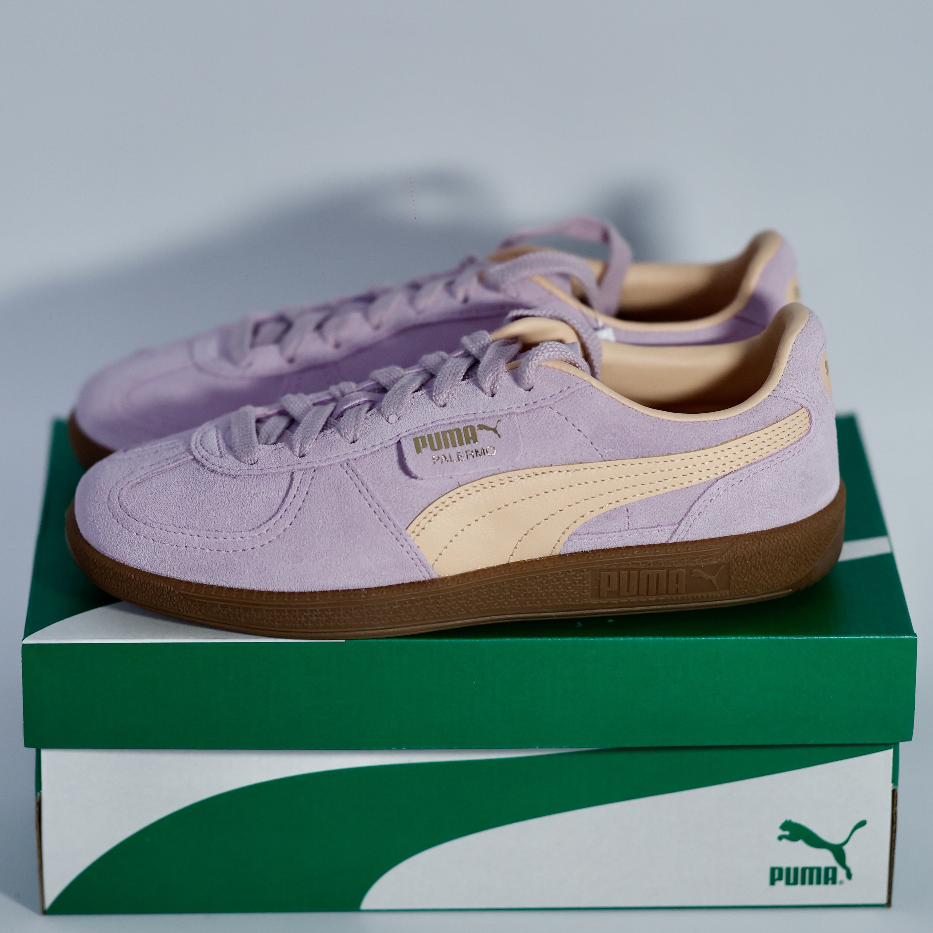 Puma Palermo Grape Mist Peach Fizz 착용 스타일 - 2