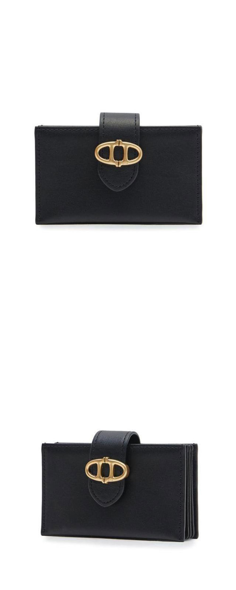 【ATHE VANESSABRUNO】Vegetable Accordion Card Wallet_4colors 아떼바네사브루노 알렉산드라 레더 아코디언 카드지갑 블랙
