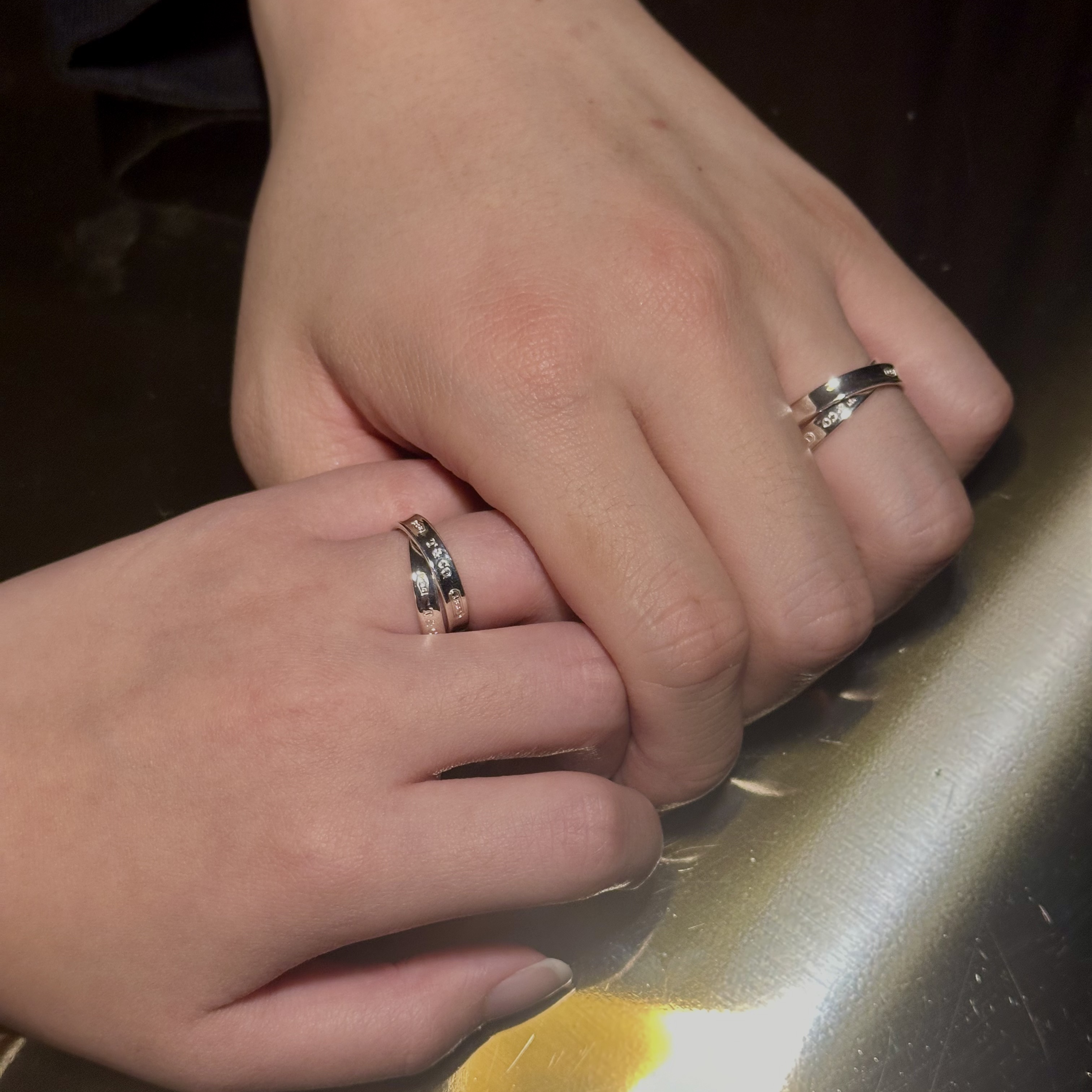 Tiffany & Co. 1837 Interlocking Circles Ring Silver 착용 스타일 - 2