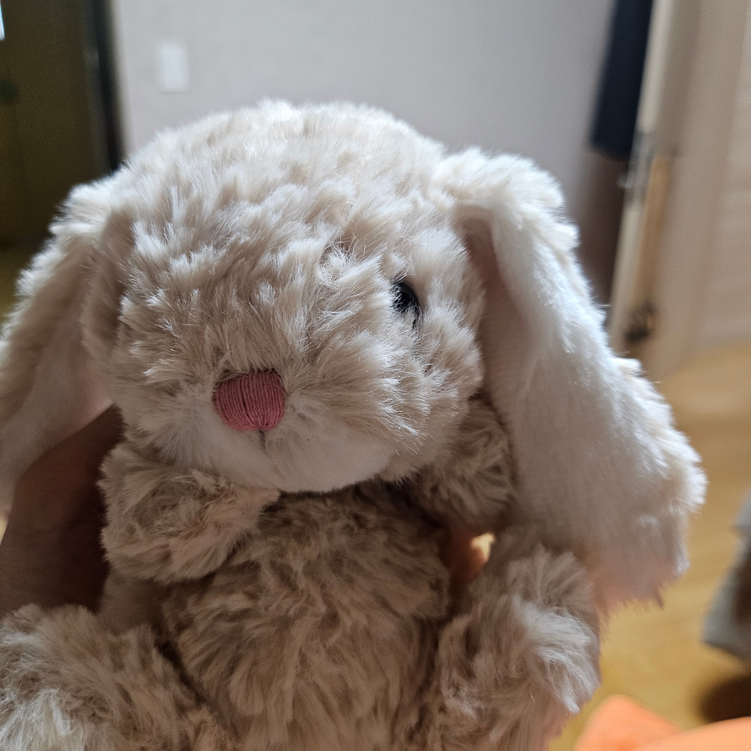 Jellycat Yummy Bunny Beige 착용 스타일