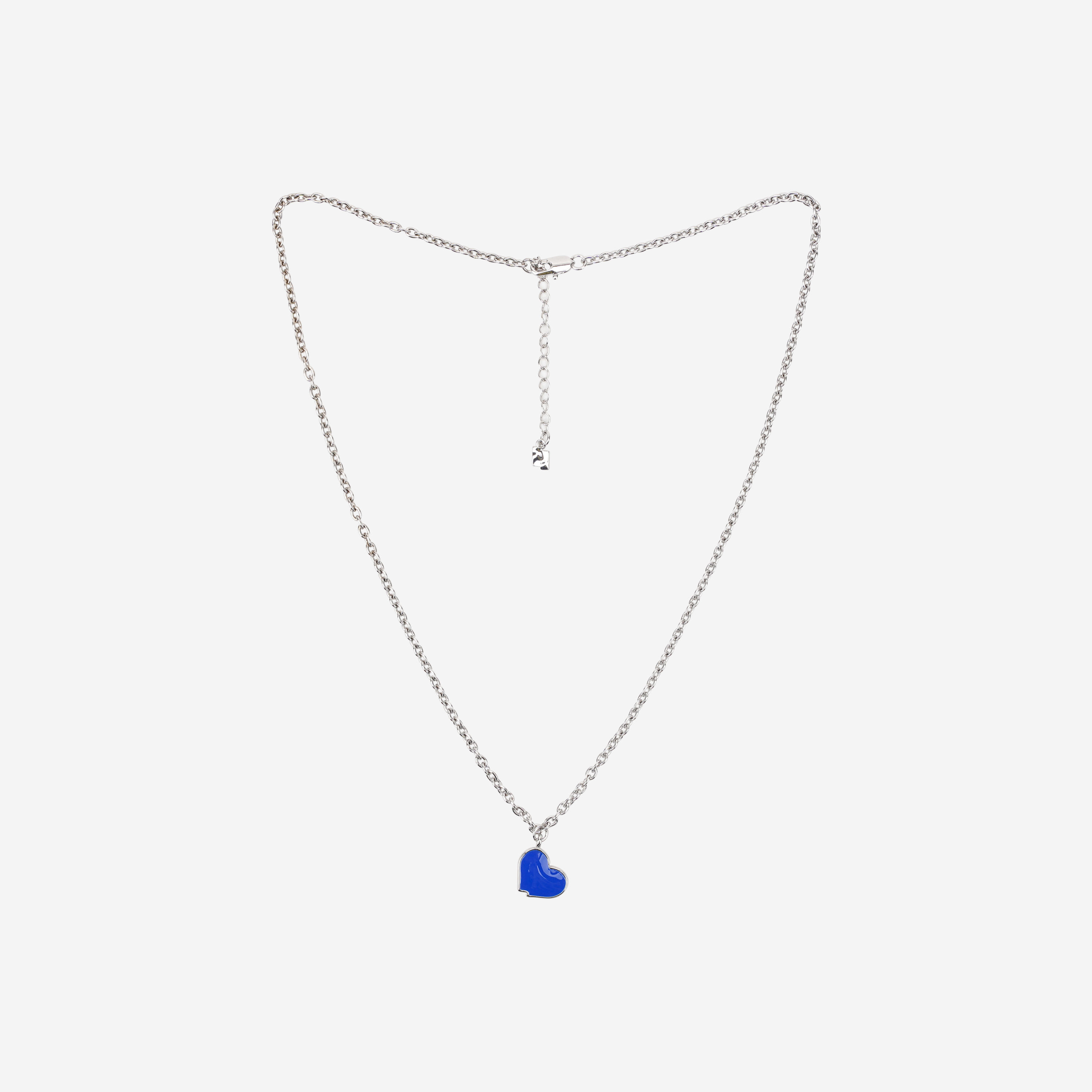 Ader Error Twin Heart Necklace Silver