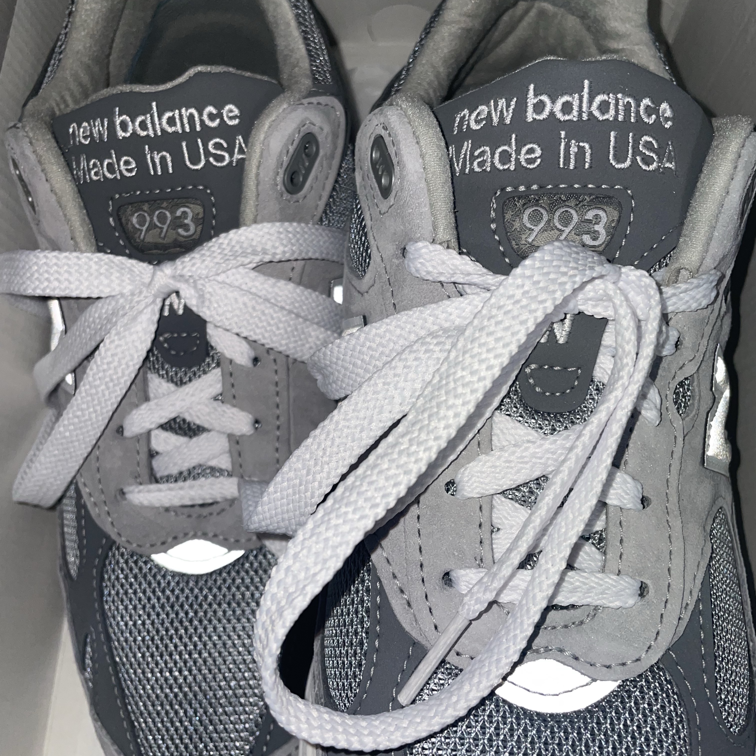 New Balance 993 Made in USA Grey - D Standard 착용 스타일 - 2