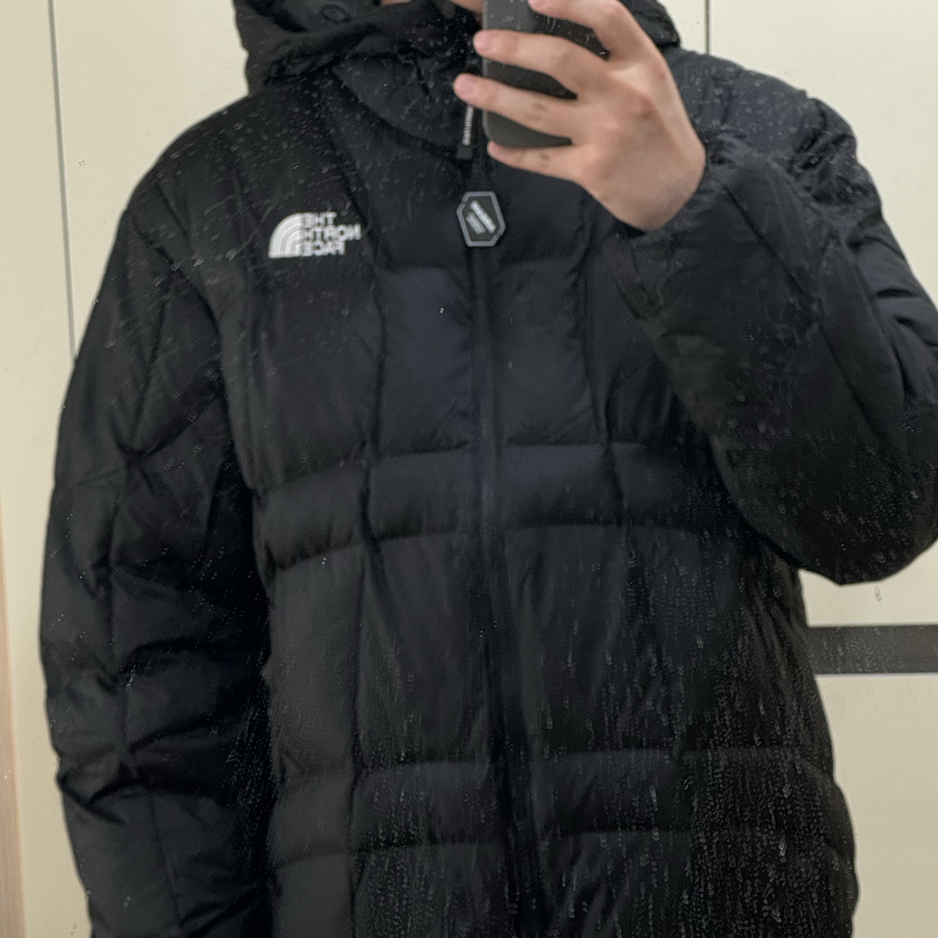 The North Face White Label Wave LT On Ball Jacket Black 착용 스타일