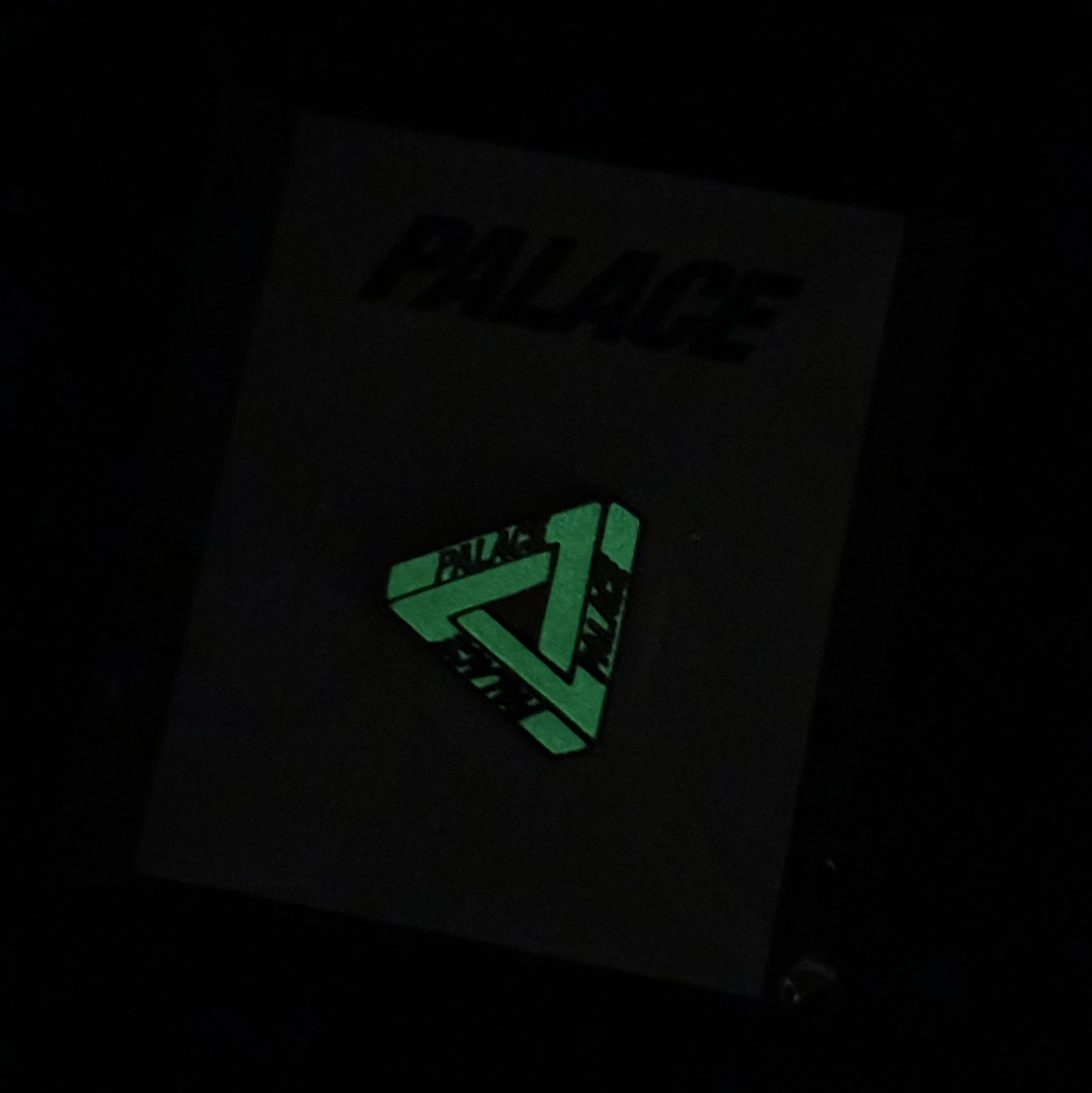 Palace Tri-Ferg Glow Pin Badge Glow In The Dark - 25SS 착용 스타일 - 2