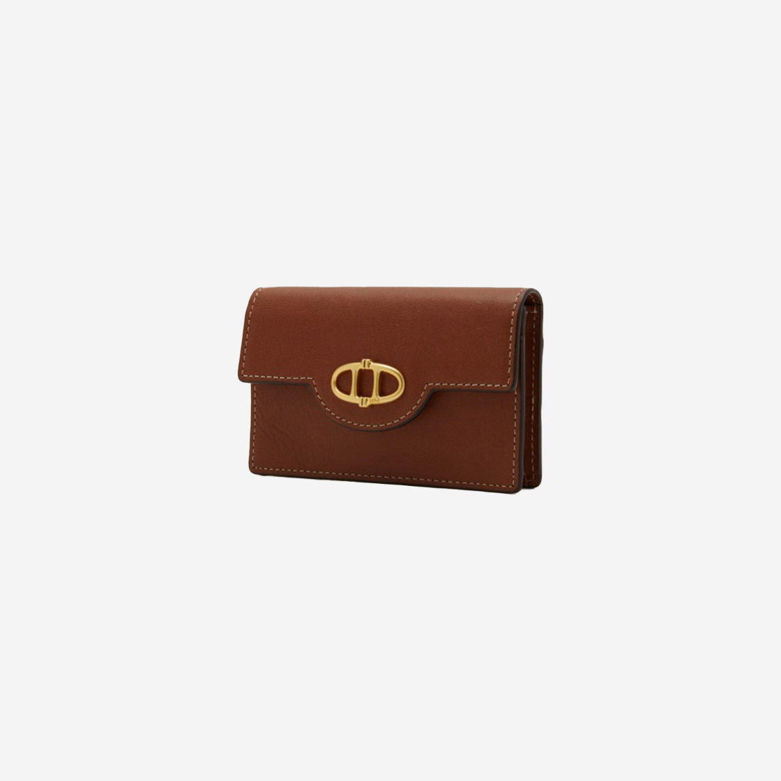 折りたたみ財布 [ATHE VANESSABRUNO] CLASSIC DOUBLE A 3-TIER CARD WALLET BK 아떼바네사브루노 알렉산드라 레더 명함 카드지갑 브라운 | Athe
