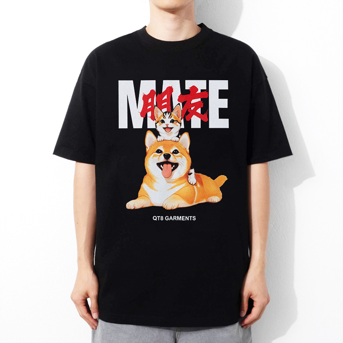 큐티에잇 가먼츠 메이트 티 블랙(QT8 GARMENTS Mate Tee Black) - 3