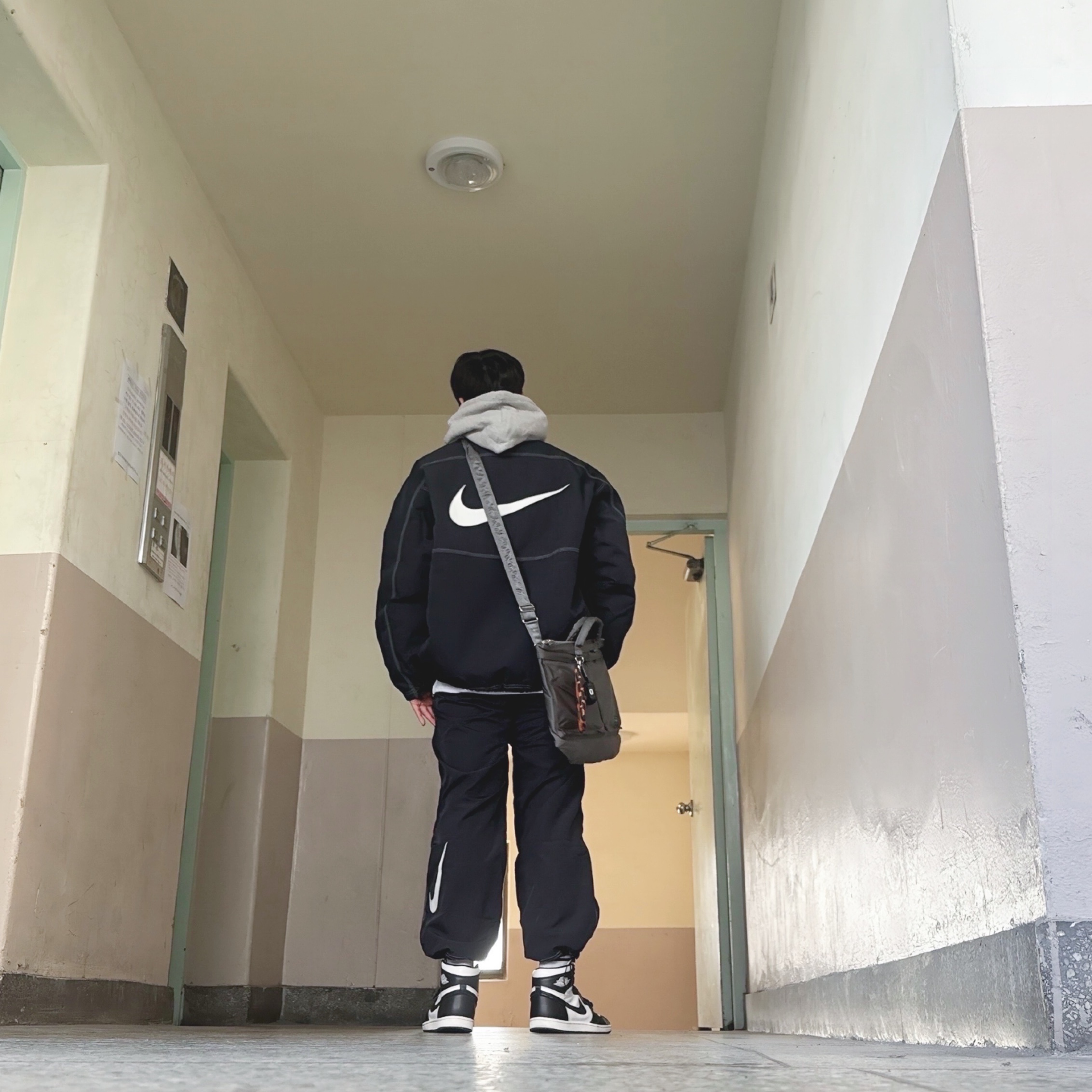 Supreme x Nike Ripstop Track Pants Black - 24SS, Supreme x Nike Ripstop Pullover Black - 24SS 착용 스타일