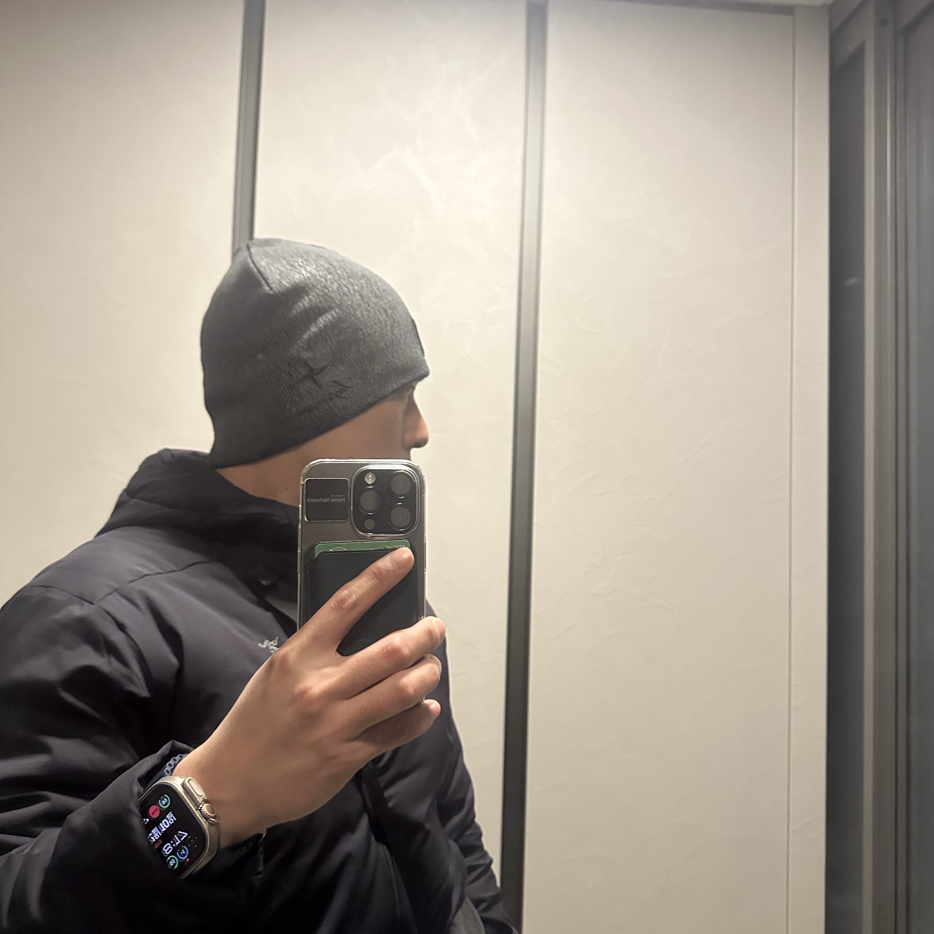 Supreme x Stone Island Reflective Beanie Black - 23FW, Arc'teryx Bird Head Toque Orca 착용 스타일 - 2
