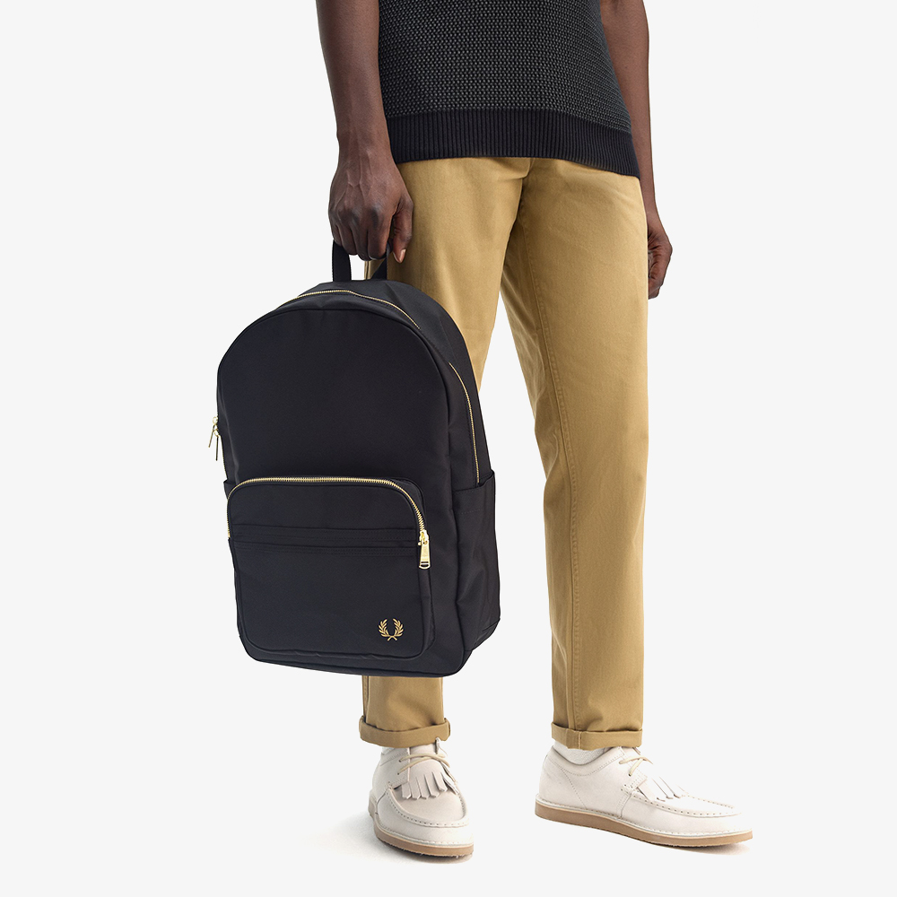 프레드페리 텍스쳐드 나일론 백팩 블랙(Fred Perry Textured Nylon Backpack Black) - 2
