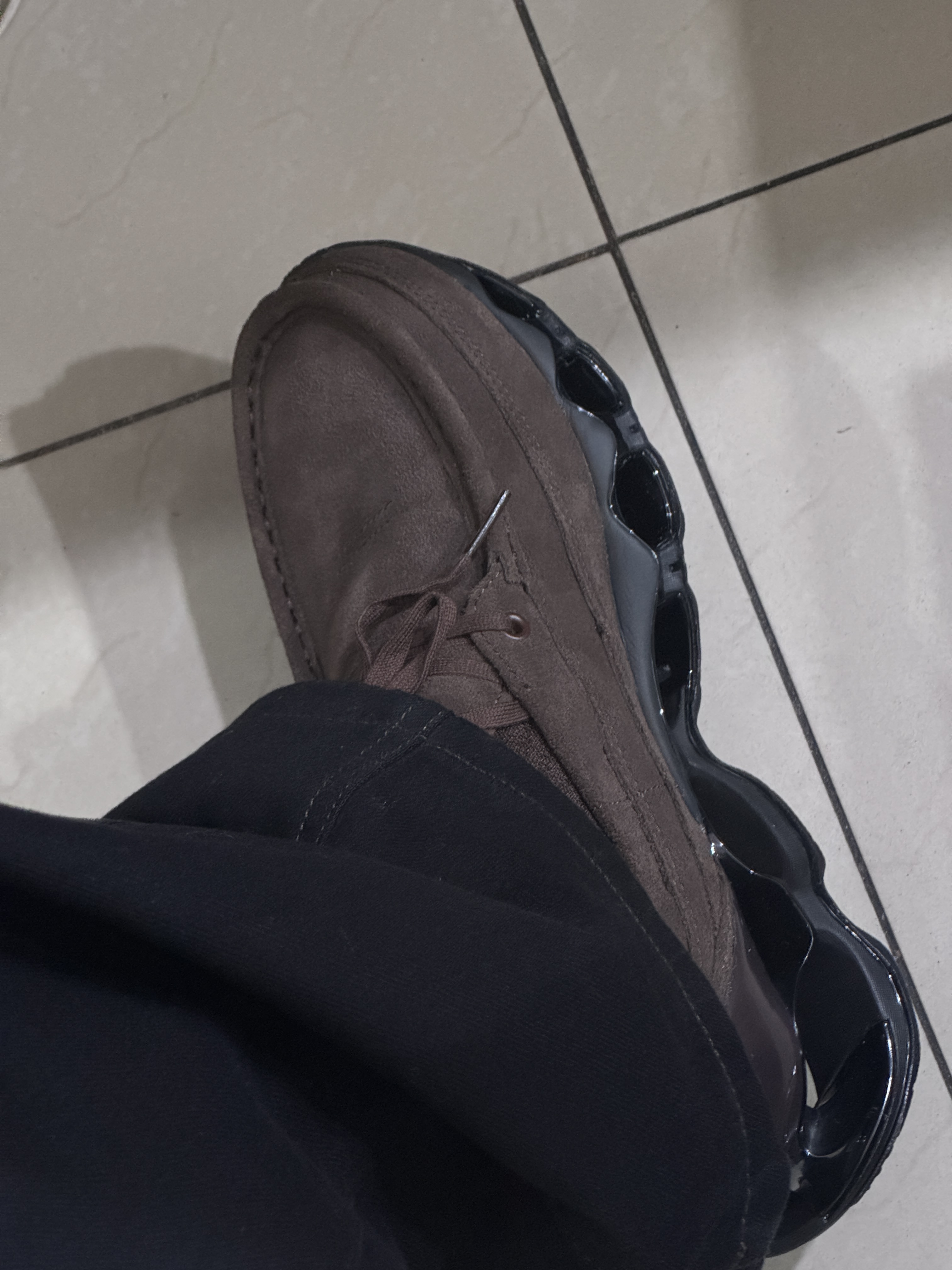 Mizuno Wave Prophecy MOC Suede Chicory Coffee Mole Black 착용 스타일 - 3