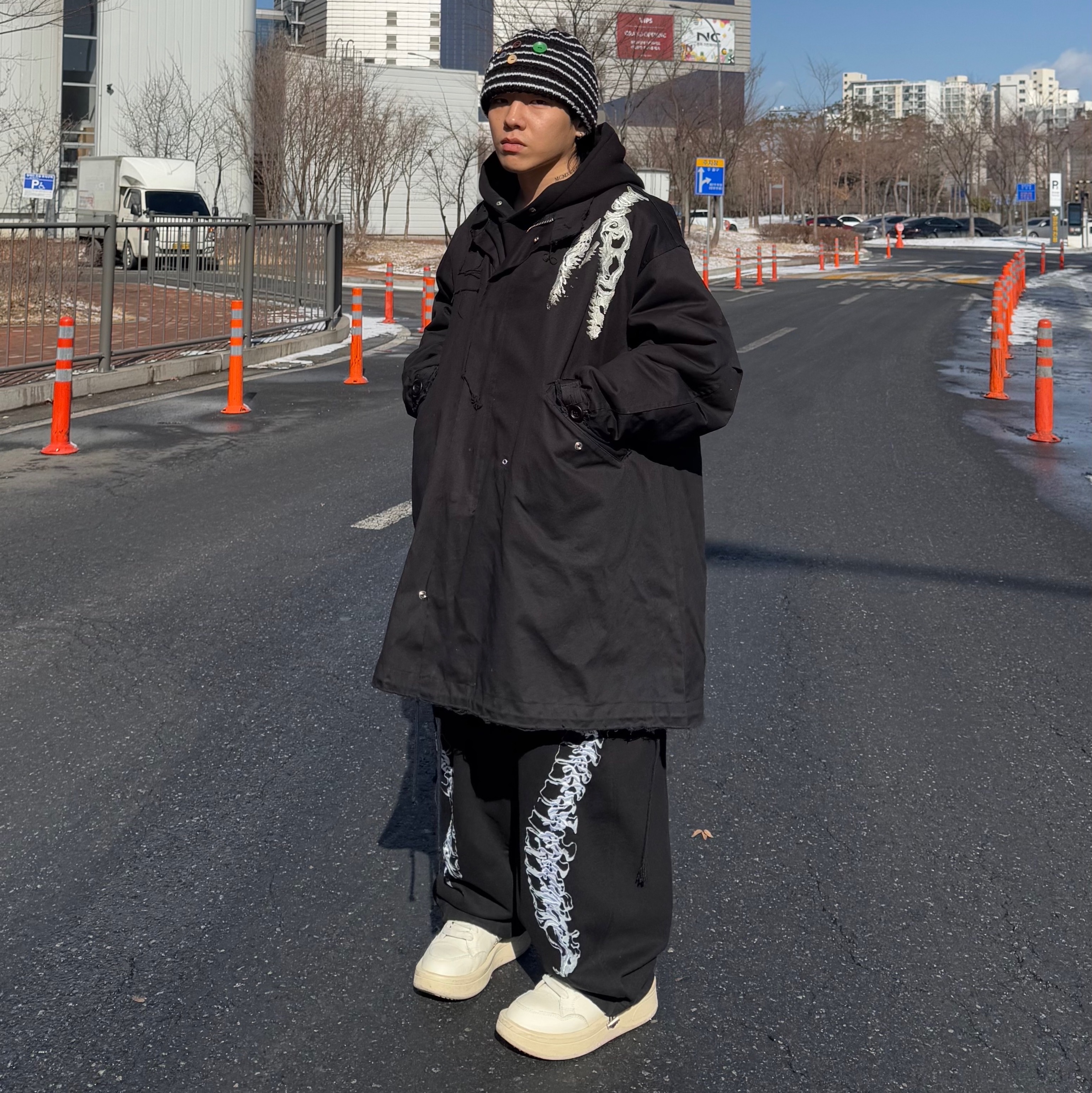 Converse x Drkshdw Turbowpn Egret 착용 스타일 - 2