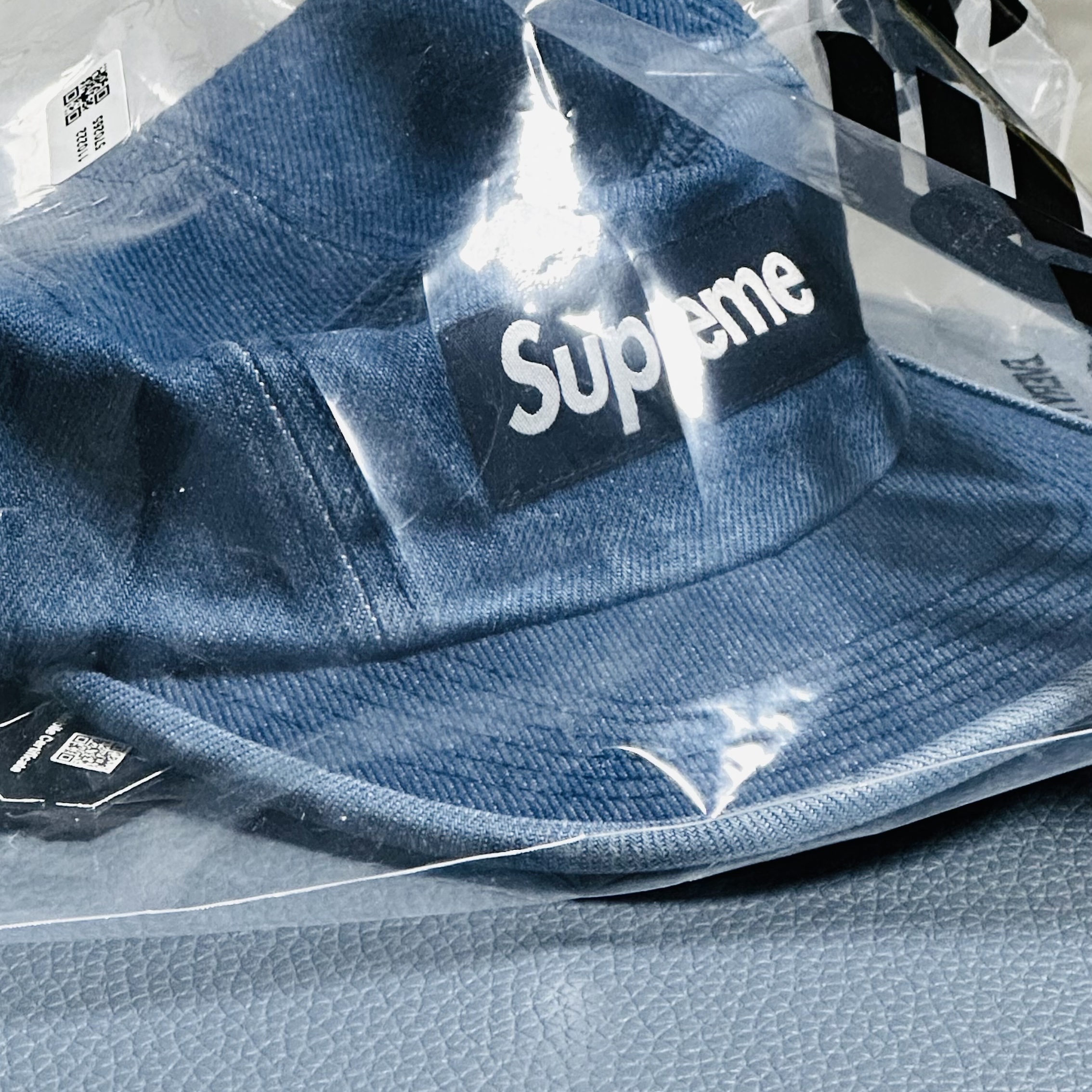 Supreme Washed Chino Twill Camp Cap Denim - 24FW 착용 스타일