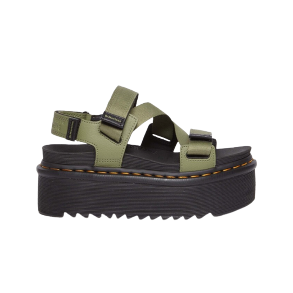 31805357 (W) Dr. Martens Kimber II Logo Webbing Sandal Green