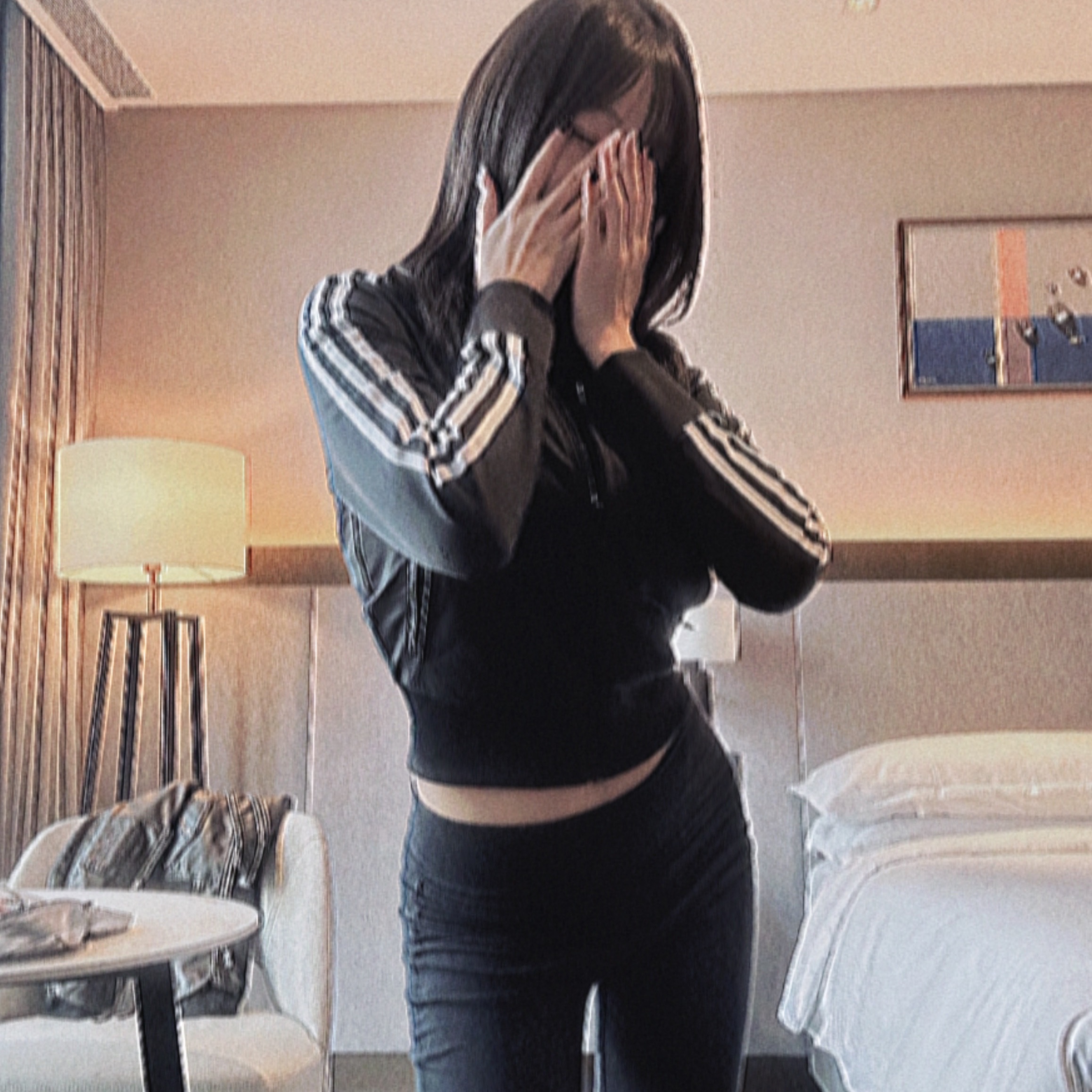 (W) Adidas Adicolor Classic Firebird Track Top Black - KR Sizing 착용 스타일