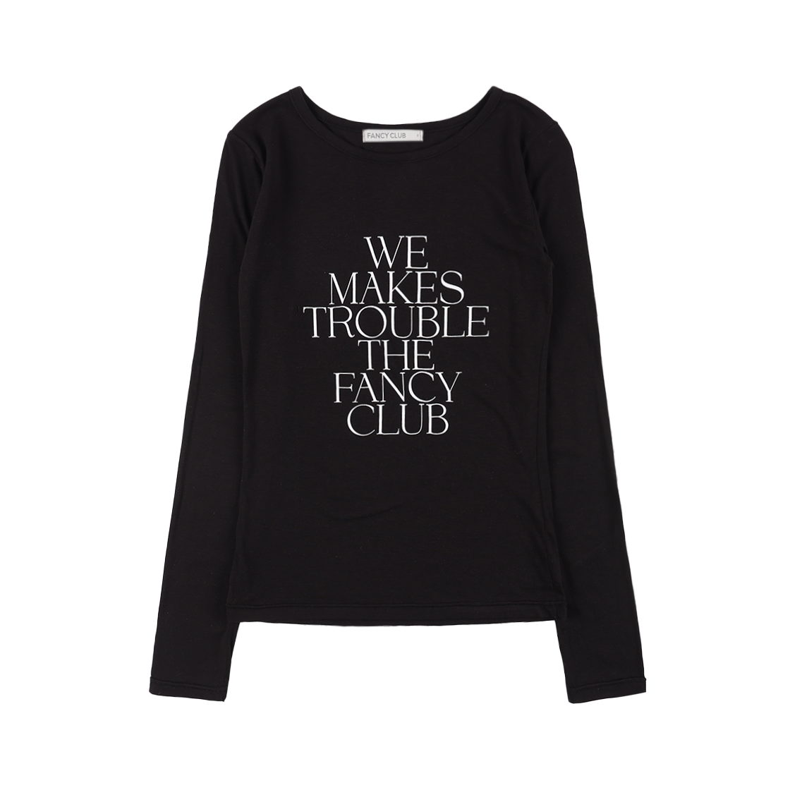 ★FANCYCLUB★WE MAKES TROUBLE LONG SLEEVE (BUTTER)★正規品 팬시클럽 위 메이크 트러블 롱슬리브 블랙 | FANCY CLUB | KREAM