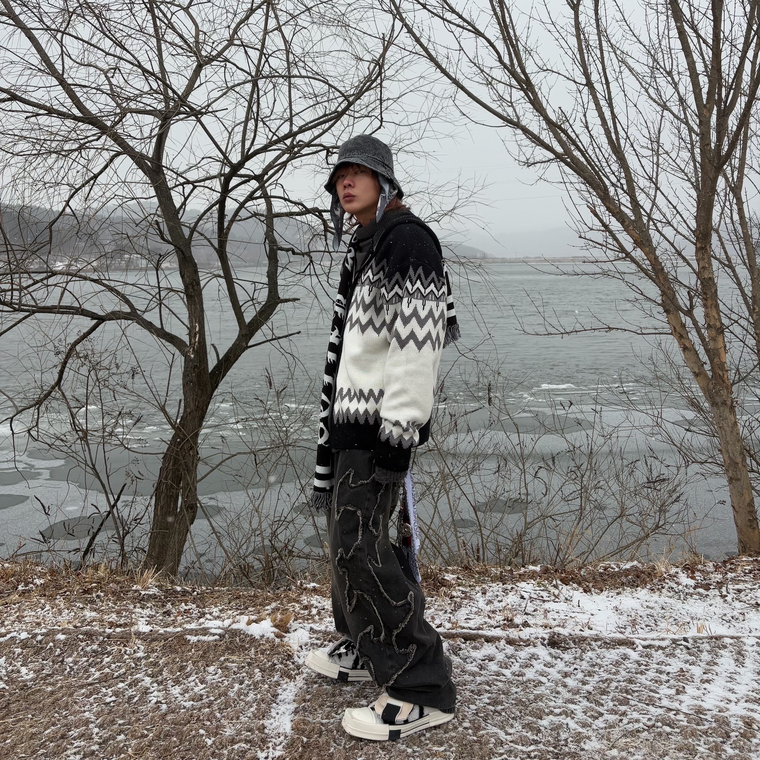 Converse x Drkshdw Turbodrk Chuck 70 Hi Lilly White 착용 스타일 - 2