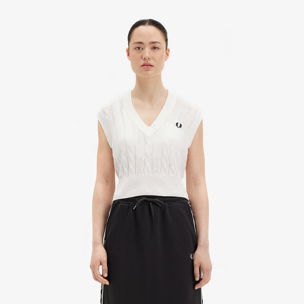 프레드페리 케이블 니트 베스트 스노우화이트(Fred Perry Cable Knit Vest Snow White) - 2