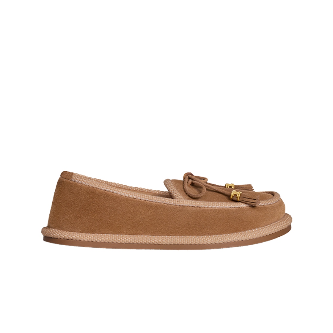 362103003C-18NC (W) Celine Boubou Slippers in Suede Calfskin Cognac
