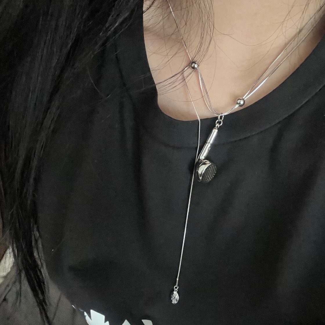 アクセサリー kashiko Layered Slide Earphone Necklace kashiko】Layered Slide Earphone Necklace (Kashiko/ネックレス