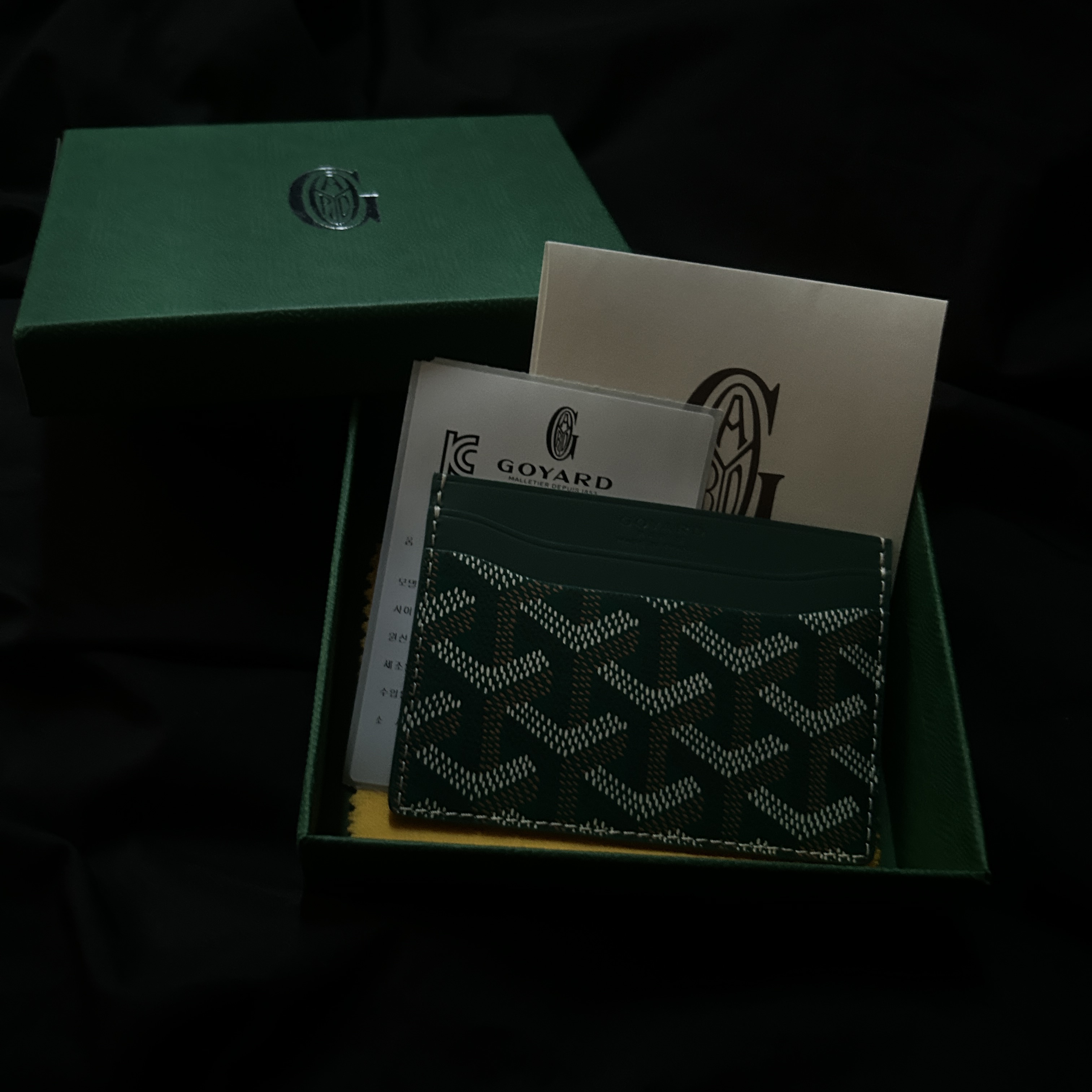 Goyard Saint Sulpice Card Holder Green 착용 스타일