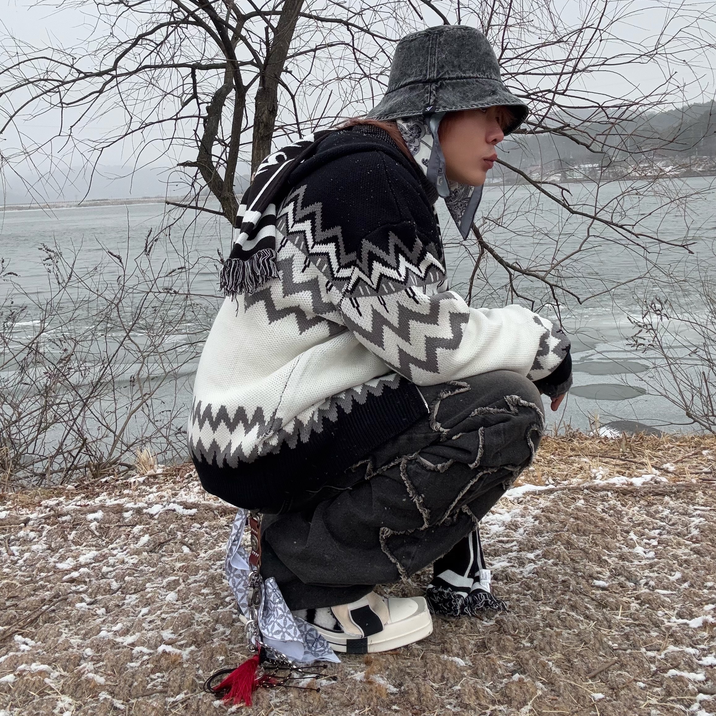 Converse x Drkshdw Turbodrk Chuck 70 Hi Lilly White 착용 스타일 - 1