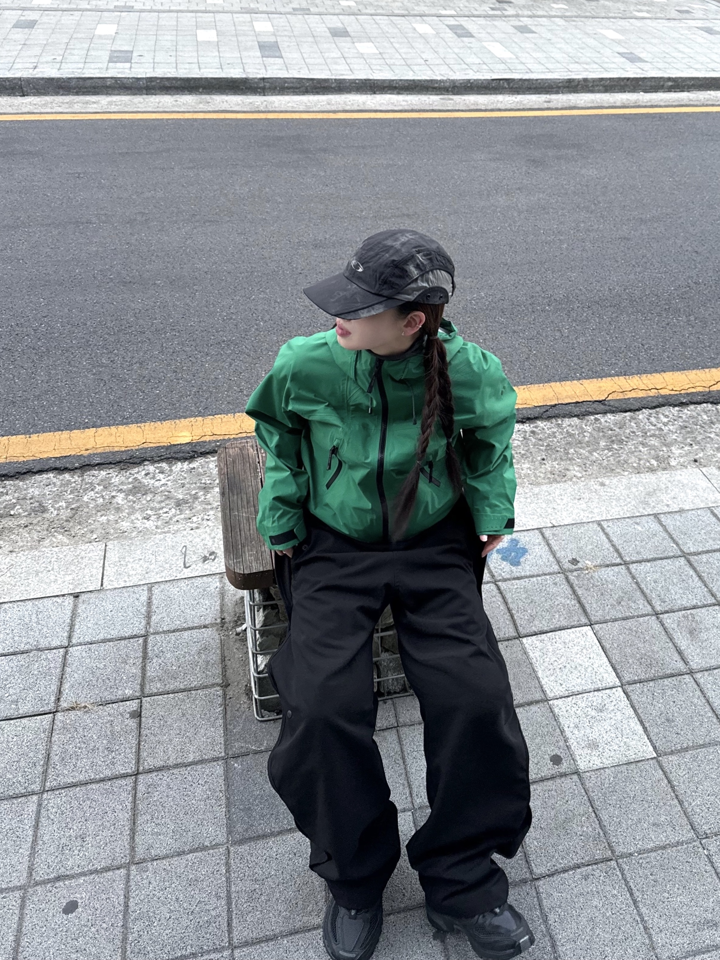 Sansan Gear Wave Pants Black - 22FW, Salomon ACS Pro ADV Triple Black 착용 스타일 - 1