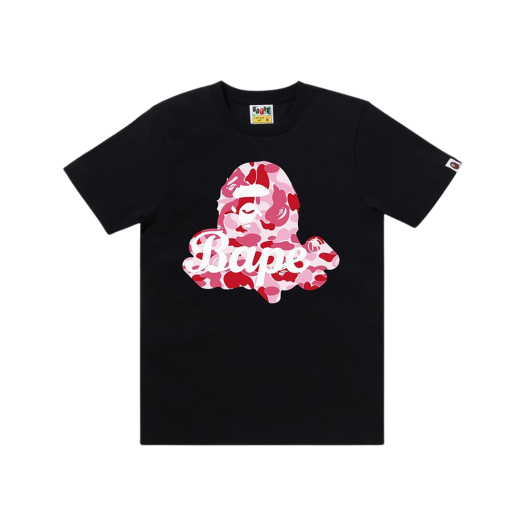 BAPE ABC Camo Ape Head Bape T-Shirt Black Pink