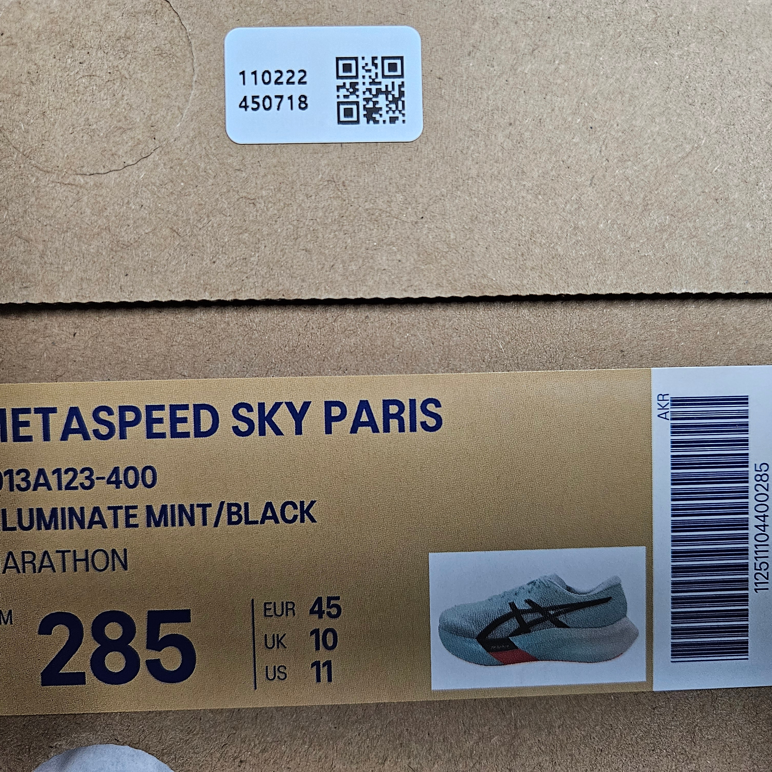Asics Metaspeed Sky Paris Illuminate Mint Black 착용 스타일 - 1