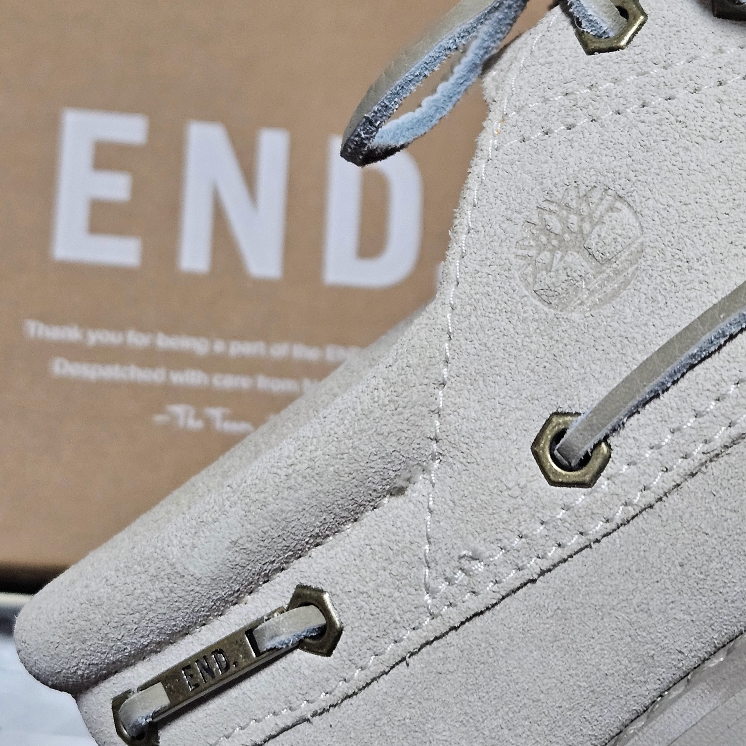 Timberland x END. Authentic 3-Eye Boat Shoes White 착용 스타일 - 3