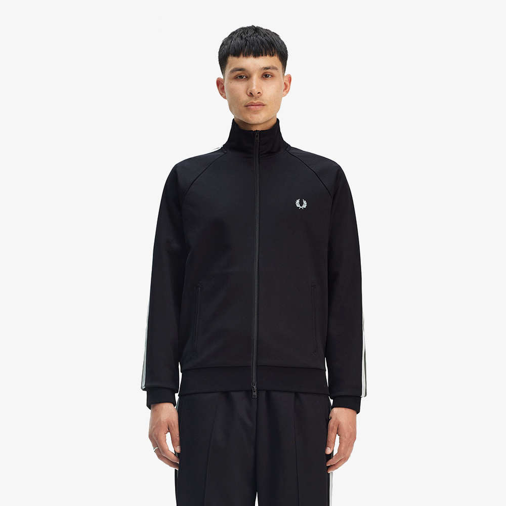 프레드페리 투 컬러 테잎 트랙재킷 블랙(Fred Perry Two Colour Tape Track Jacket Black) - 2