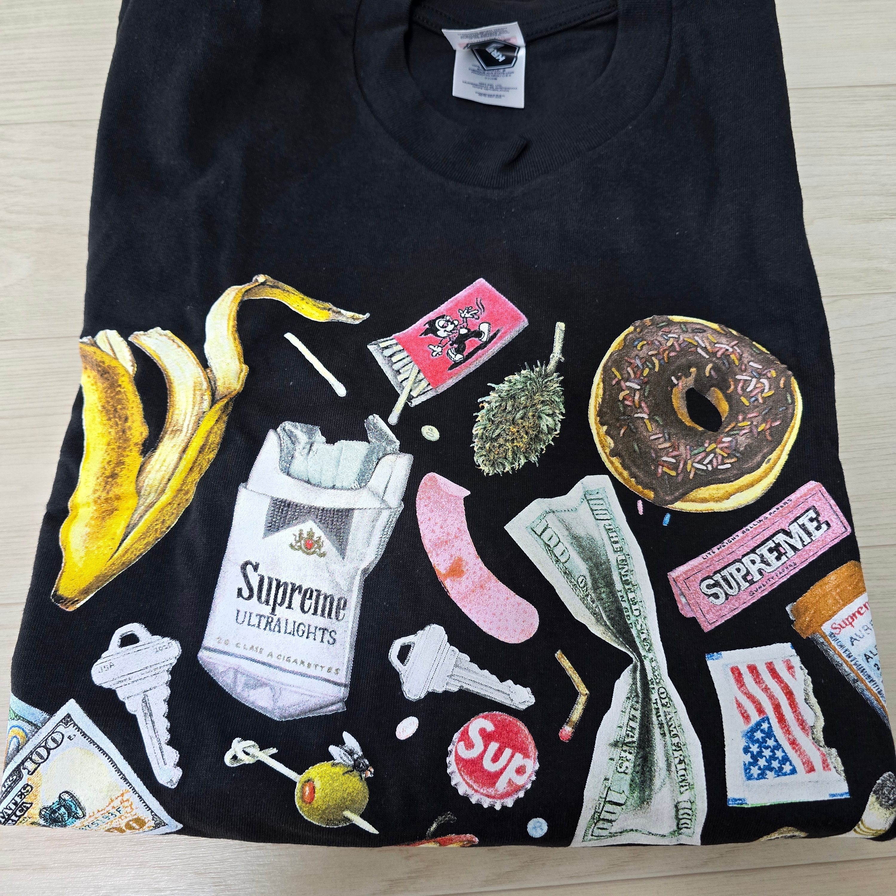 Supreme Trash T-Shirt Black - 23SS 착용 스타일 - 3