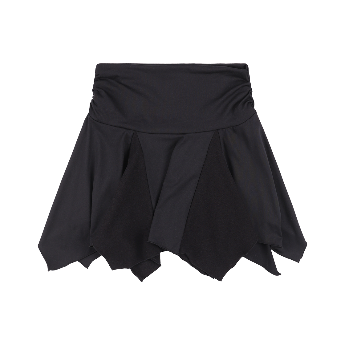 팬시클럽 언발란스 스커트 레이어드 핀턱 팬츠 블랙 | FANCY