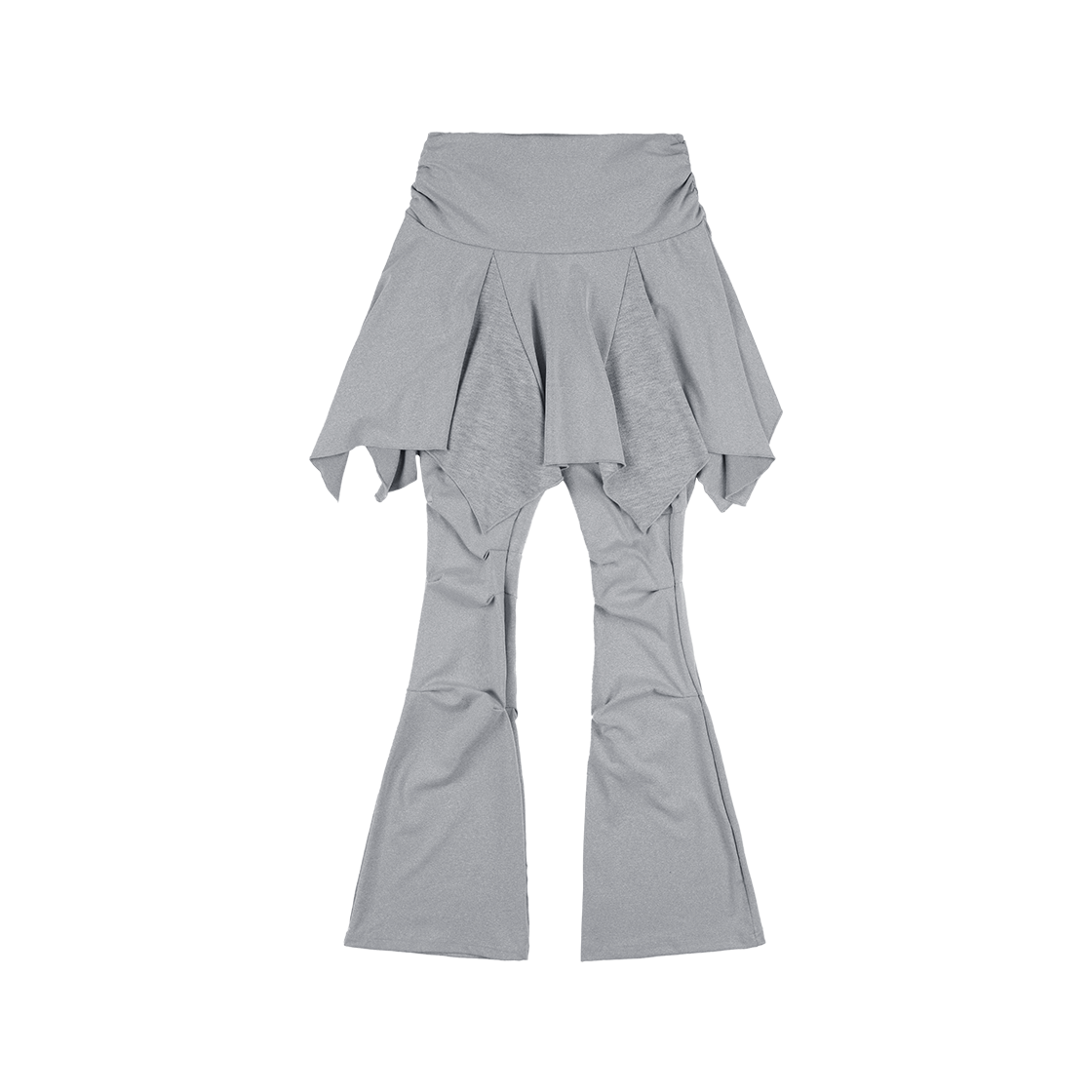 팬시클럽 언발란스 스커트 레이어드 핀턱 팬츠 그레이 | FANCY