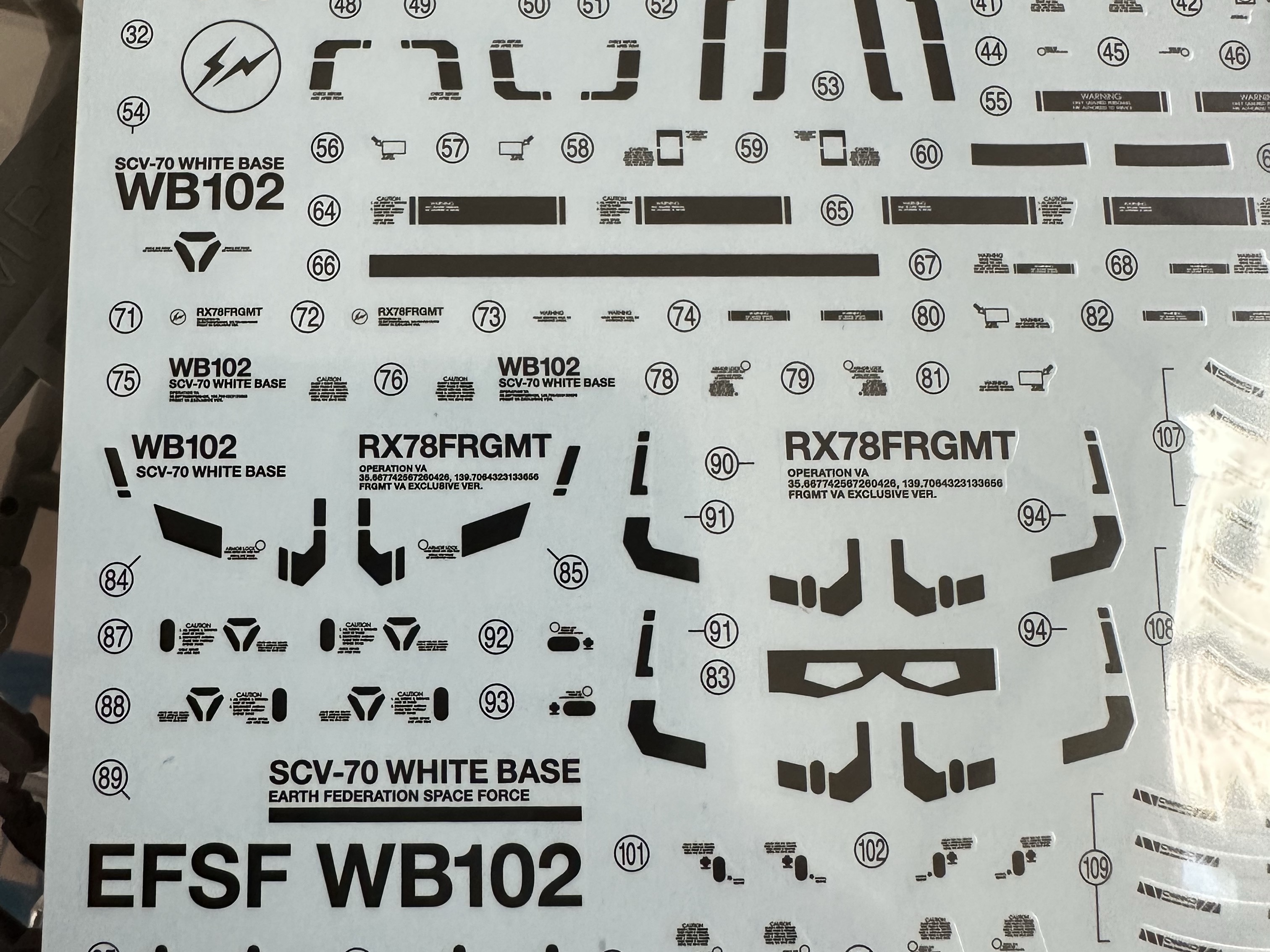 Fragment x Gundam MG 1/100 RX78FRGMT Gundam 착용 스타일 - 3