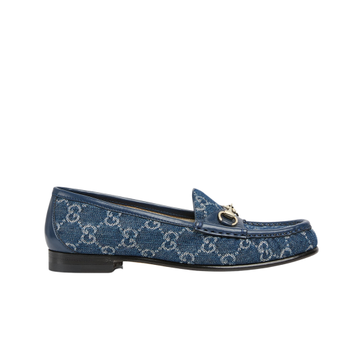 (W) Gucci Horsebit 1953 Loafer Blue GG Denim