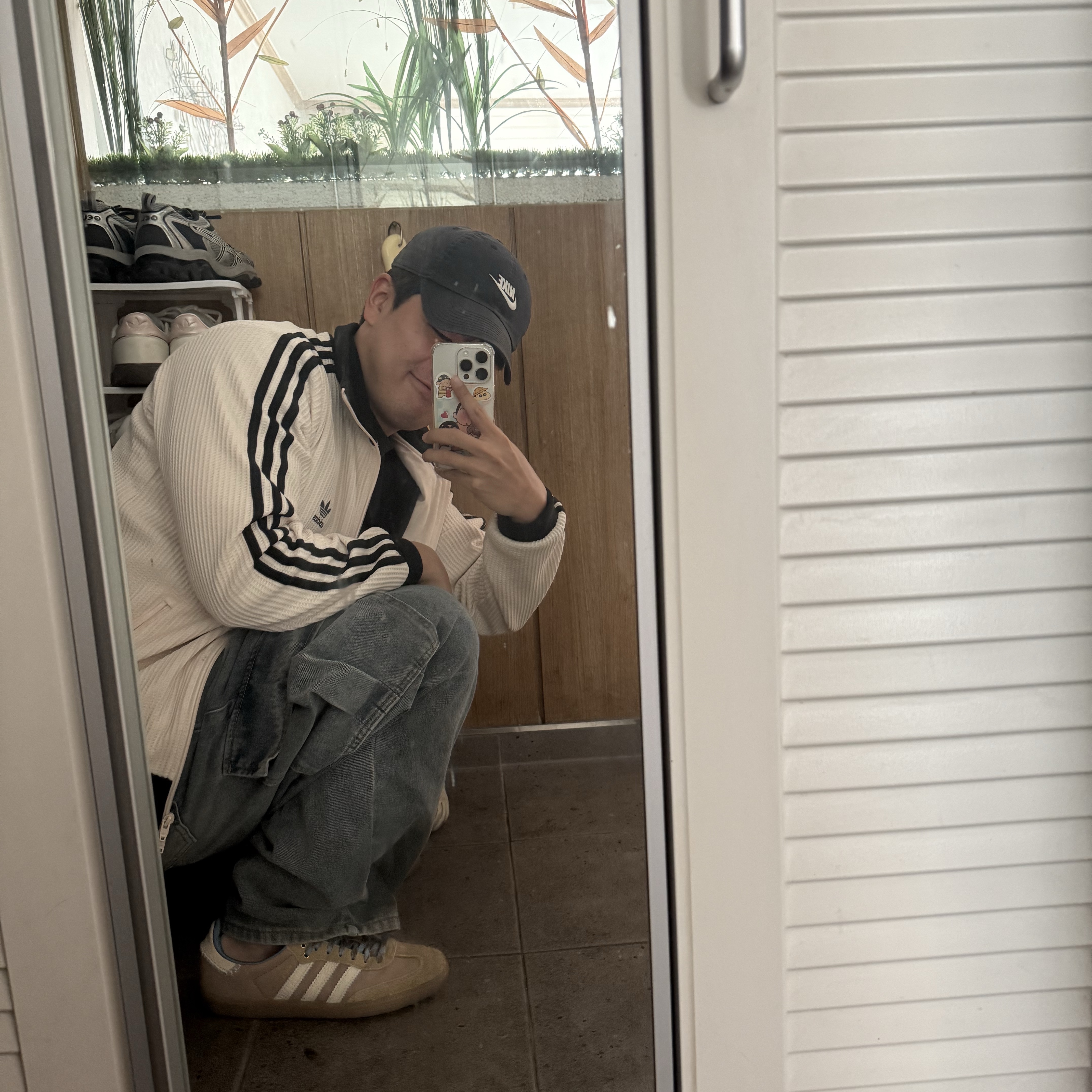 Adidas Waffle Beckenbauer Track Top Wonder White - KR Sizing, Adidas x Wales Bonner Samba Supplier Colour Wonder White 착용 스타일 - 2