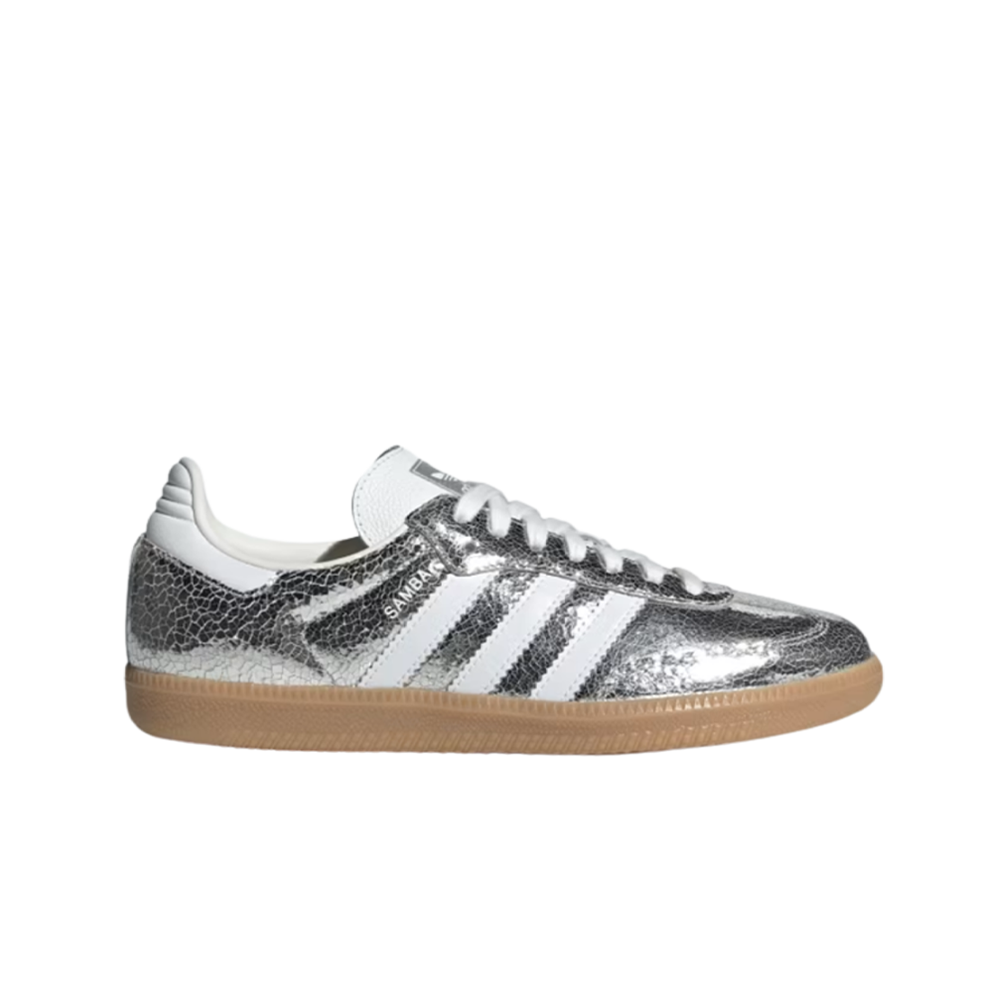 (W) 아디다스 오리지널스 삼바 OG 실버 메탈릭 클라우드 화이트((W) Adidas Originals Samba OG Silver Metallic Cloud White)