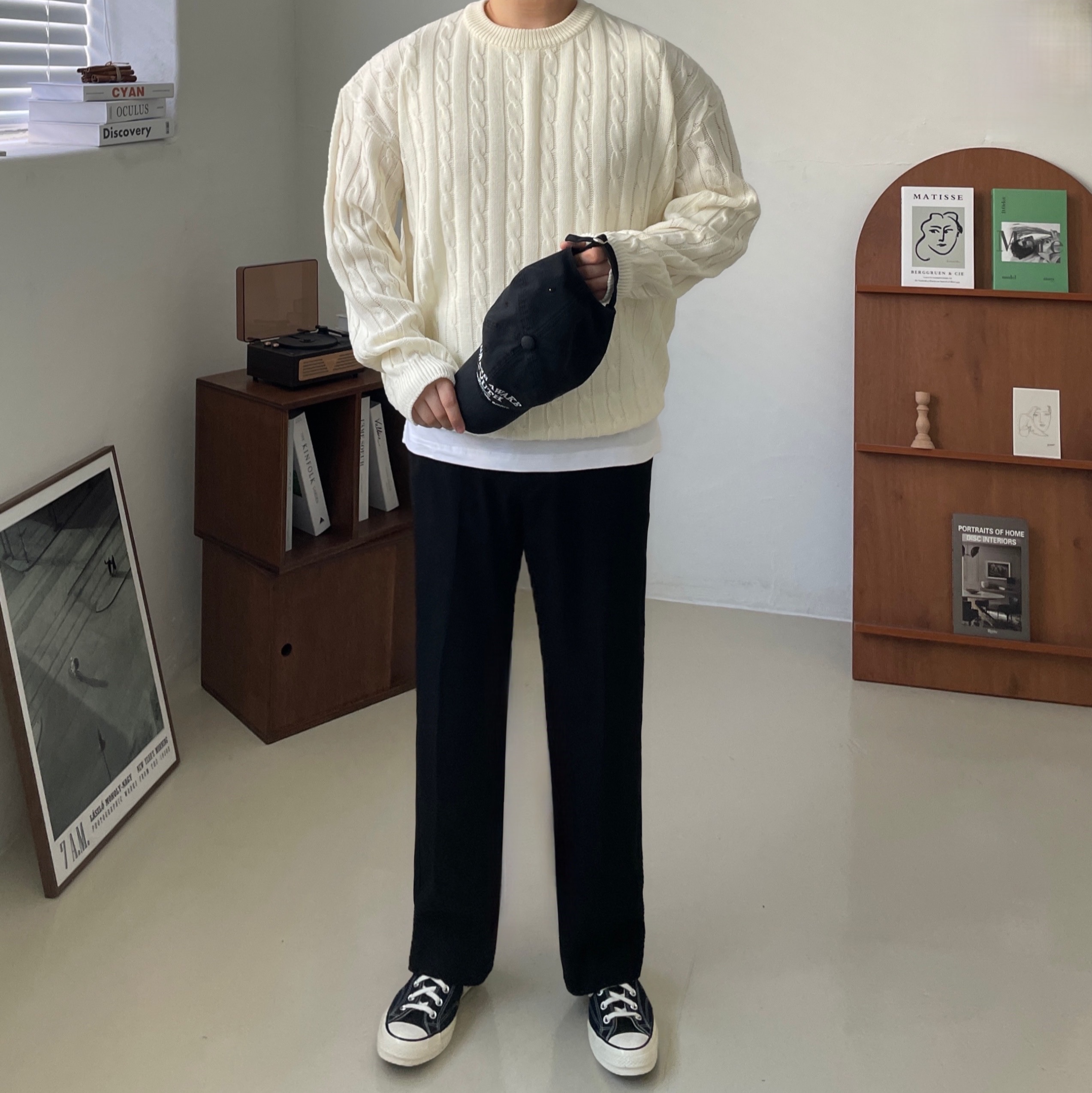 Converse Chuck 70 Hi Black 착용 스타일 - 2