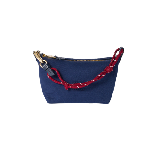 Miu Miu Gabardine Pouch Indigo Amaranth