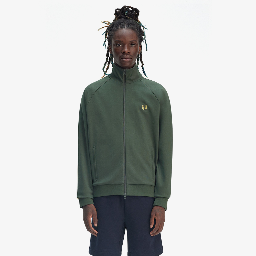 프레드페리 투 컬러 테잎 트랙재킷 코트 그린(Fred Perry Two Colour Tape Track Jacket Court Green) - 2