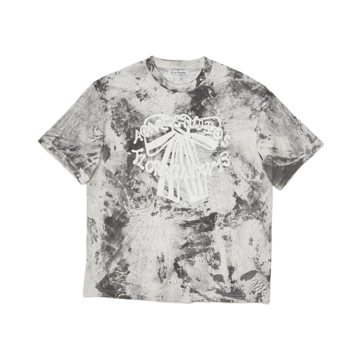 (W) Acne Studios T-Shirt Plaster Print Faded Black